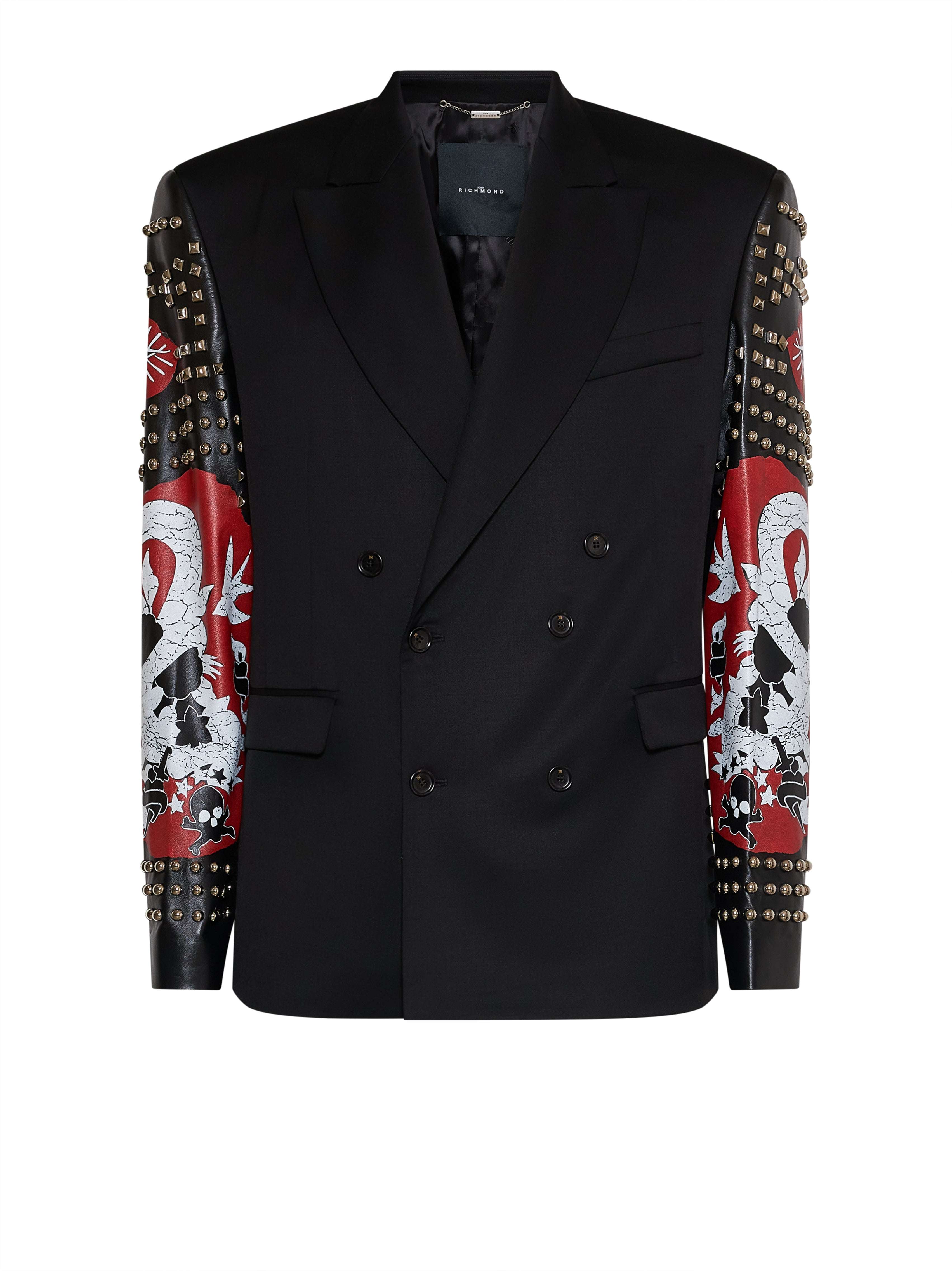 Giacca doppiopetto con maniche decorate GIACCA