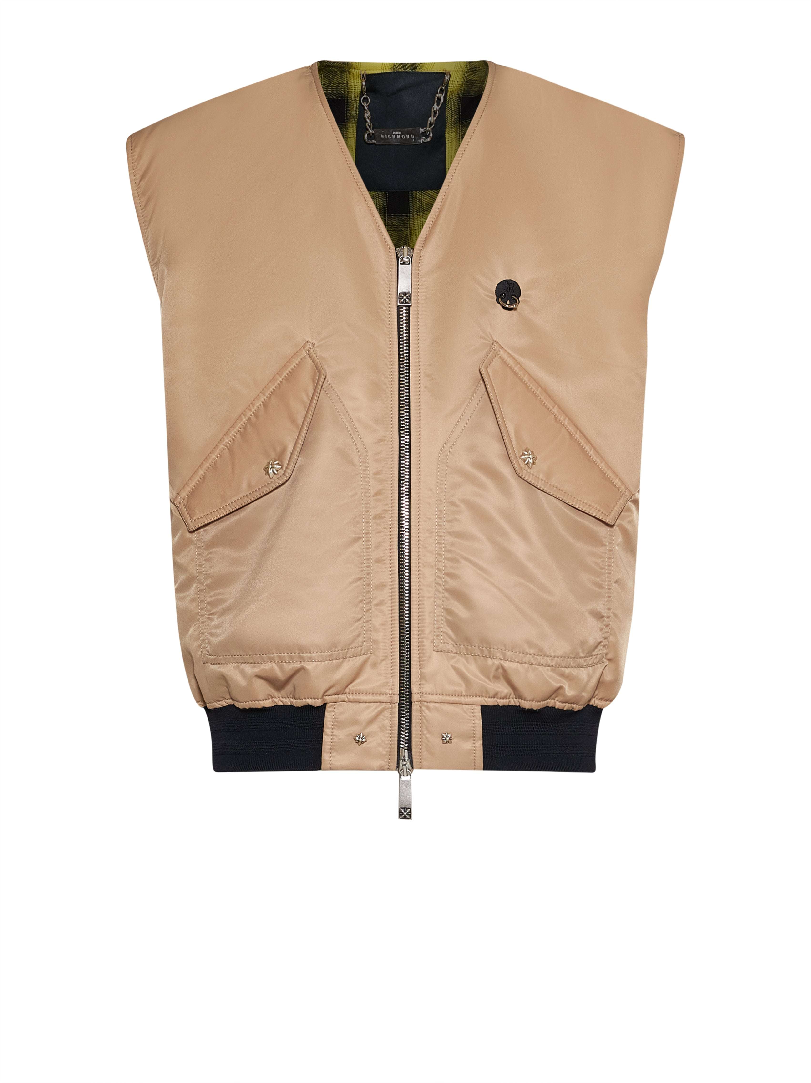 Gilet con zip frontale e dettagli funzionali CAPISPALLA