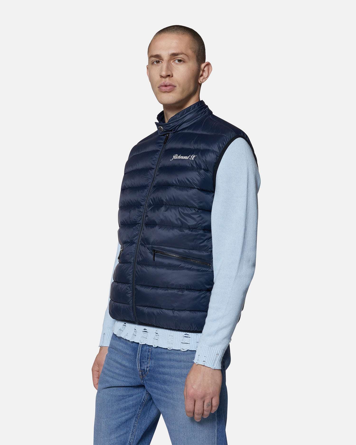 Gilet imbottito con chiusura a zip e dettagli funzionali Capospalla