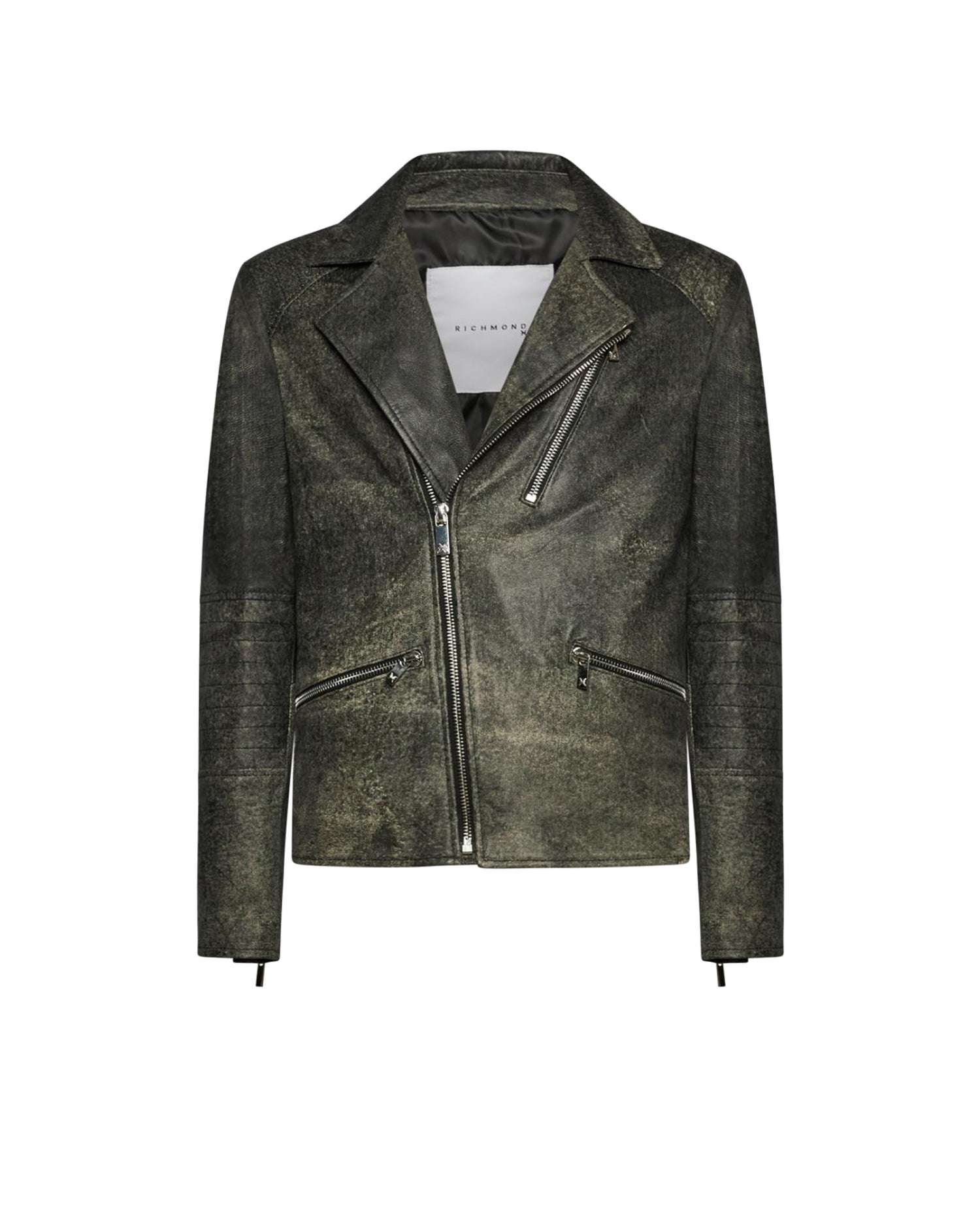 Biker jacket with asymmetric zip and pockets Outerwear