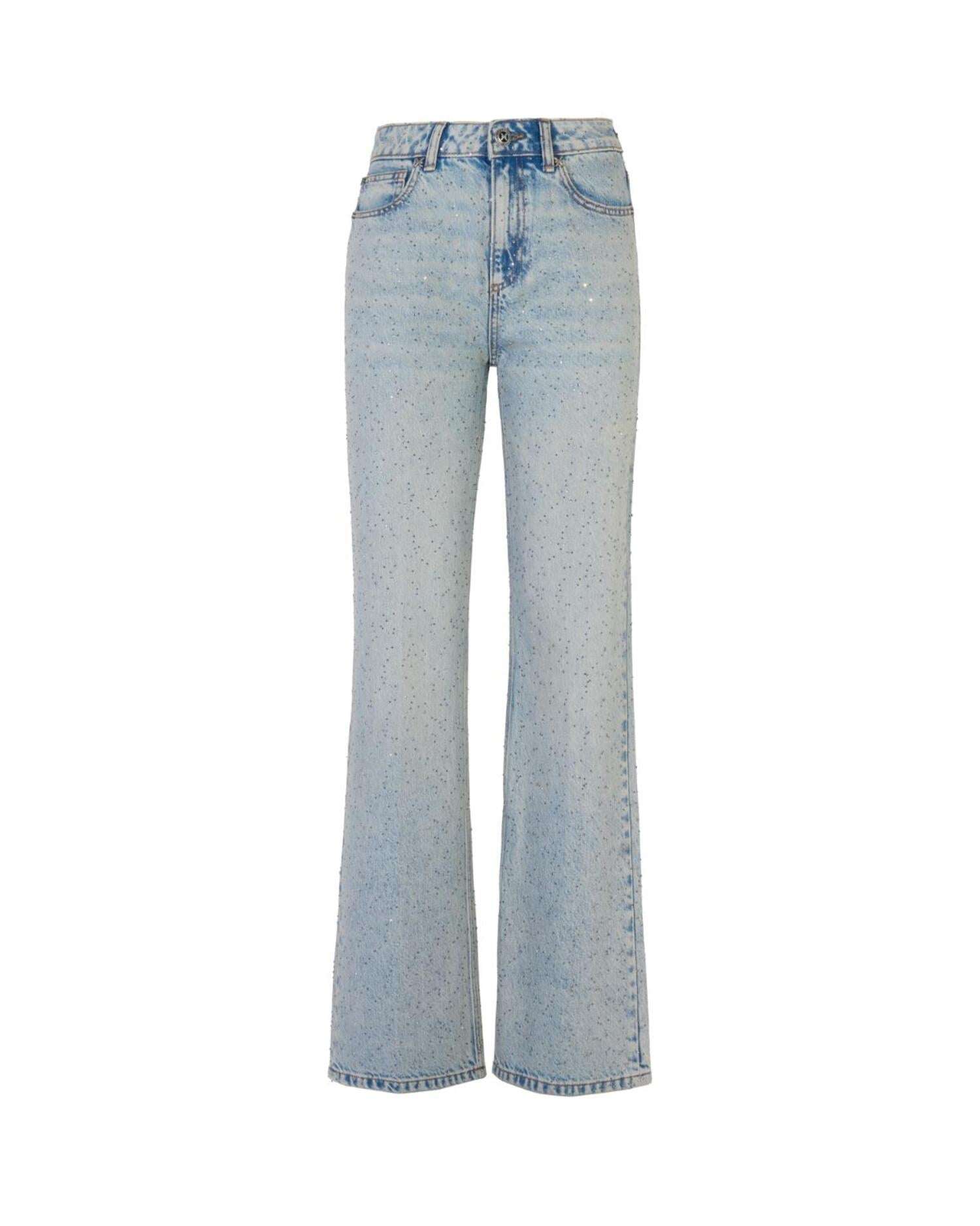 Washed effect wide leg jeans Jeans