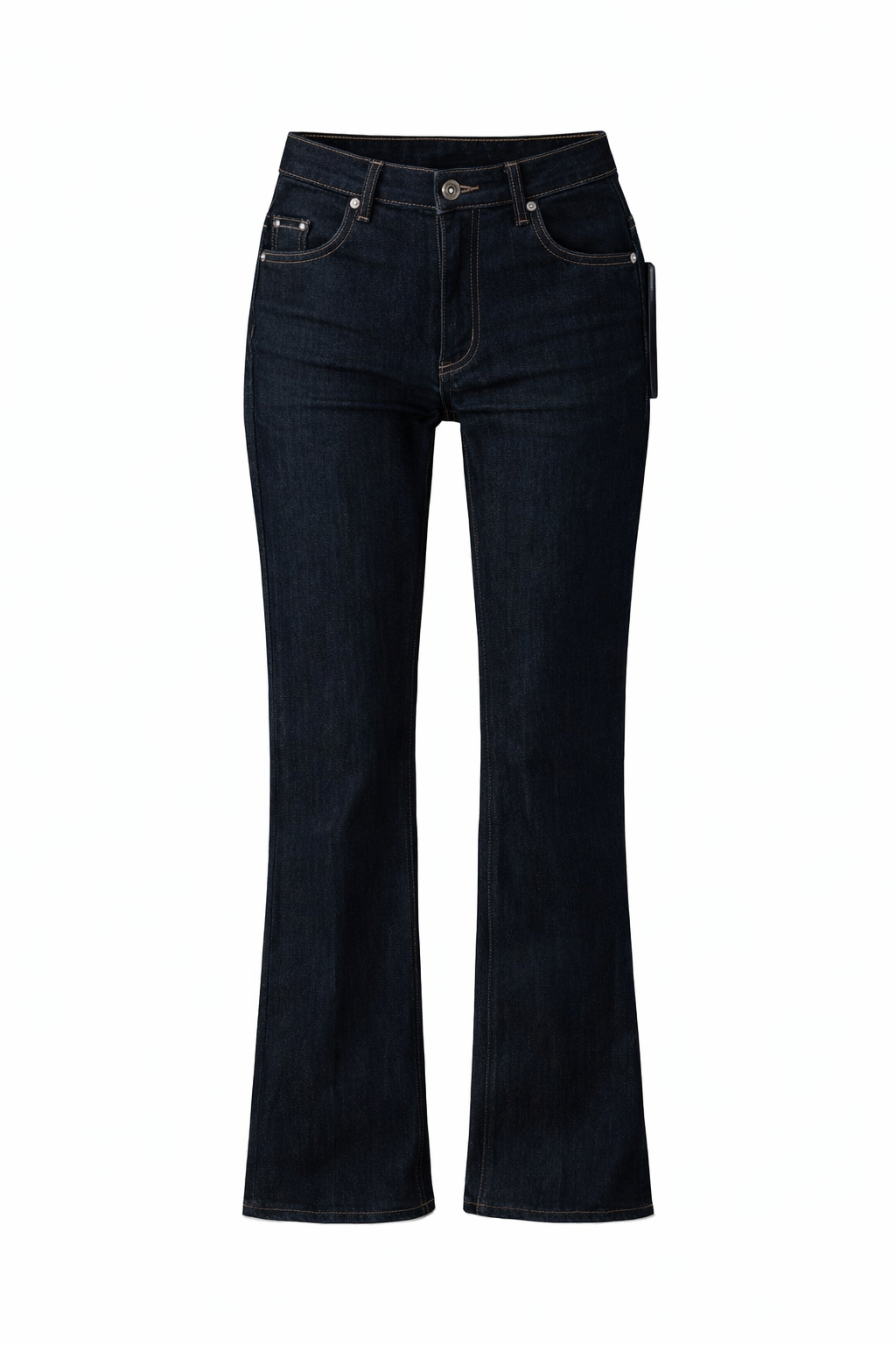 Jeans a vita alta bootcut blu scuro Jeans