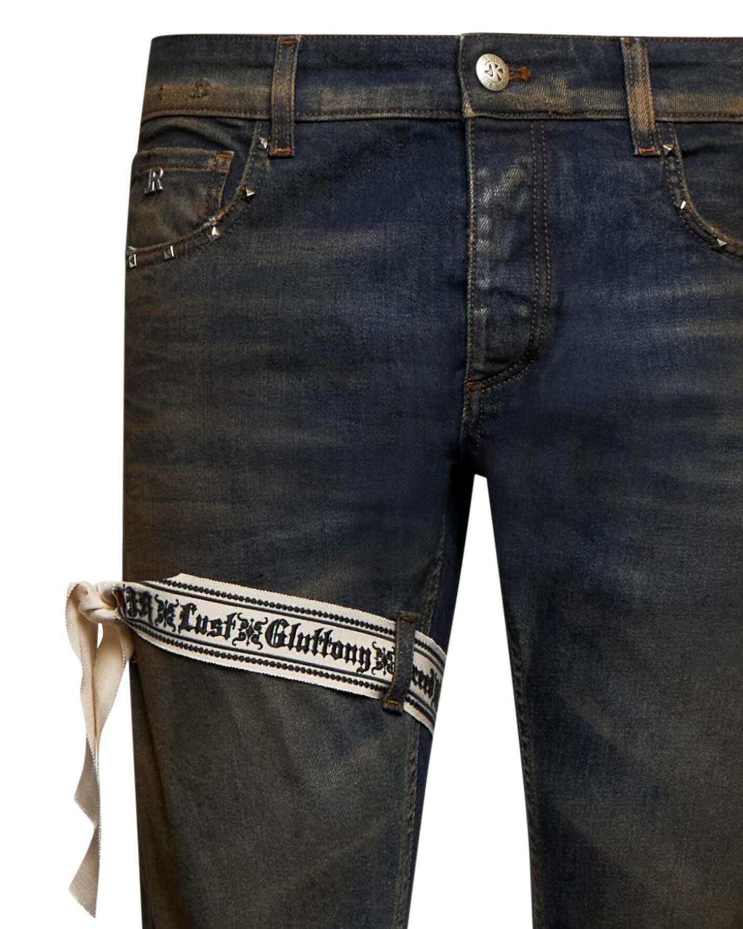 Jeans con dettaglio stampato e nastro laterale decorativo Jeans