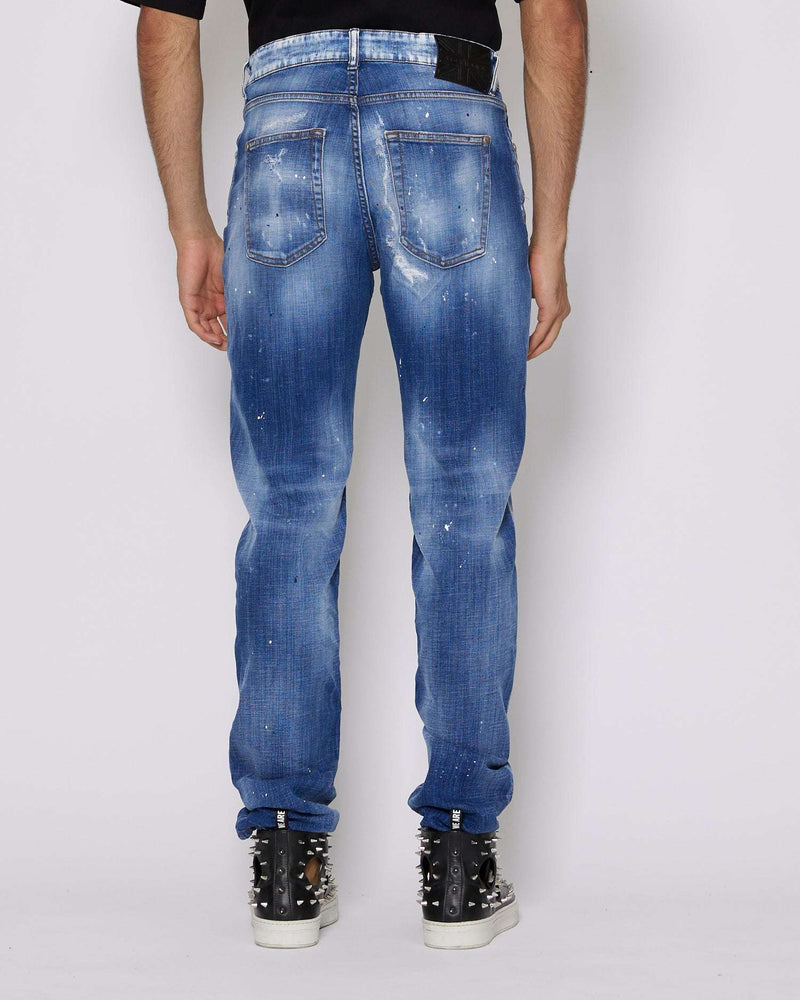 Jeans slim con strappi sul davanti bleaching effect Jeans