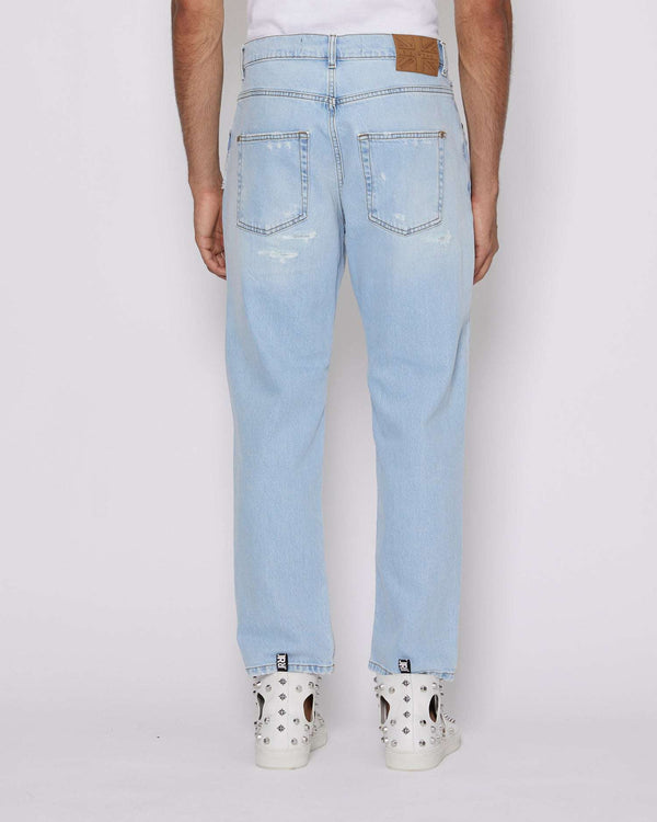 Jeans slim effetto used