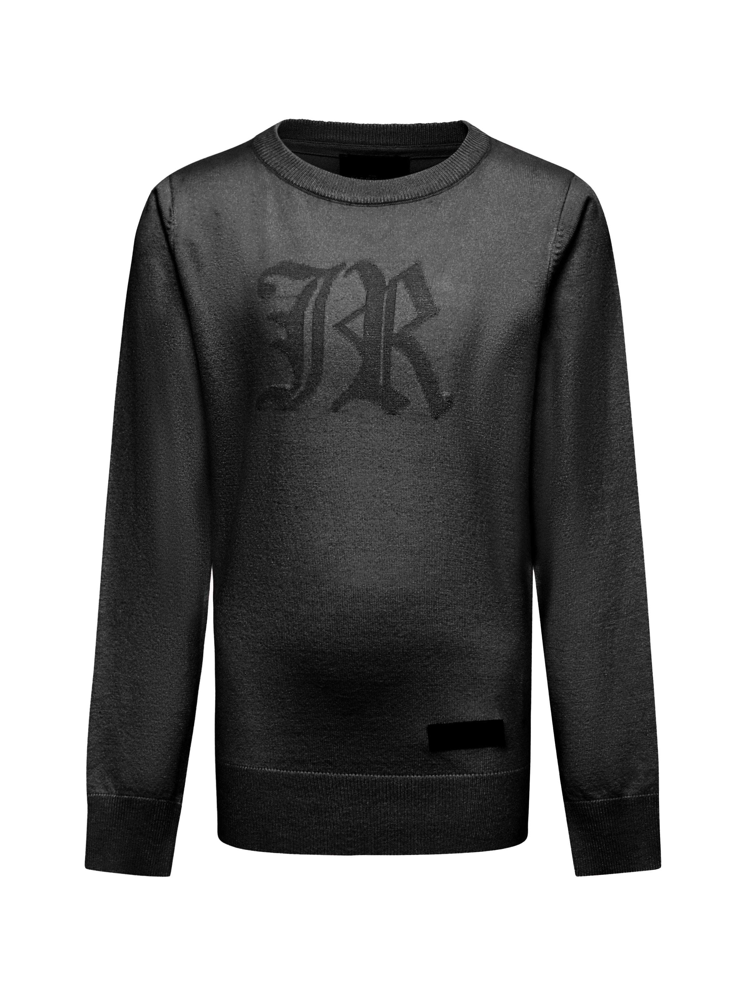 Maglia con ricamo grafico e logo in rilievo Maglia