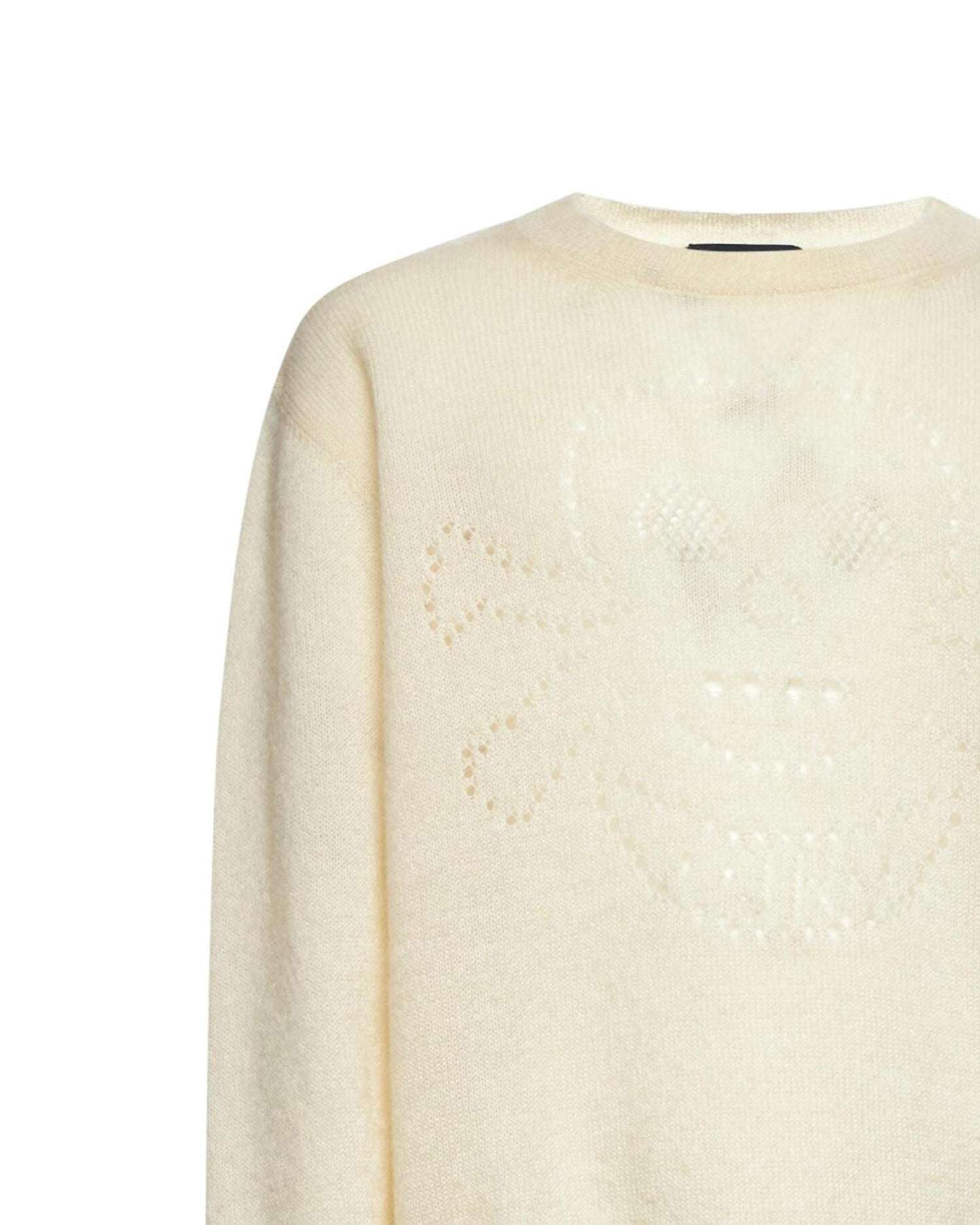 Maglione Girocollo con Motivo Maglia