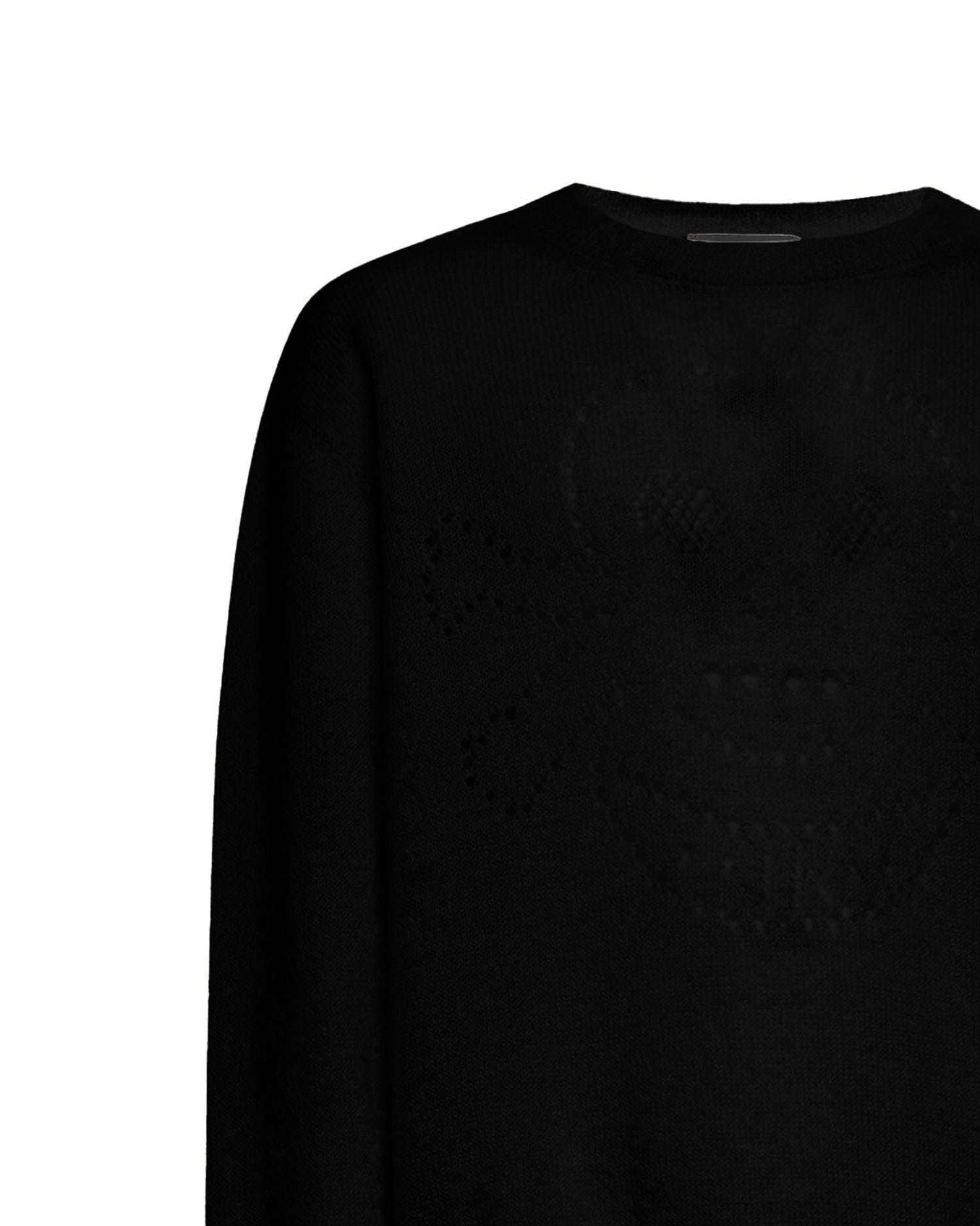 Maglione Girocollo con Motivo Maglia