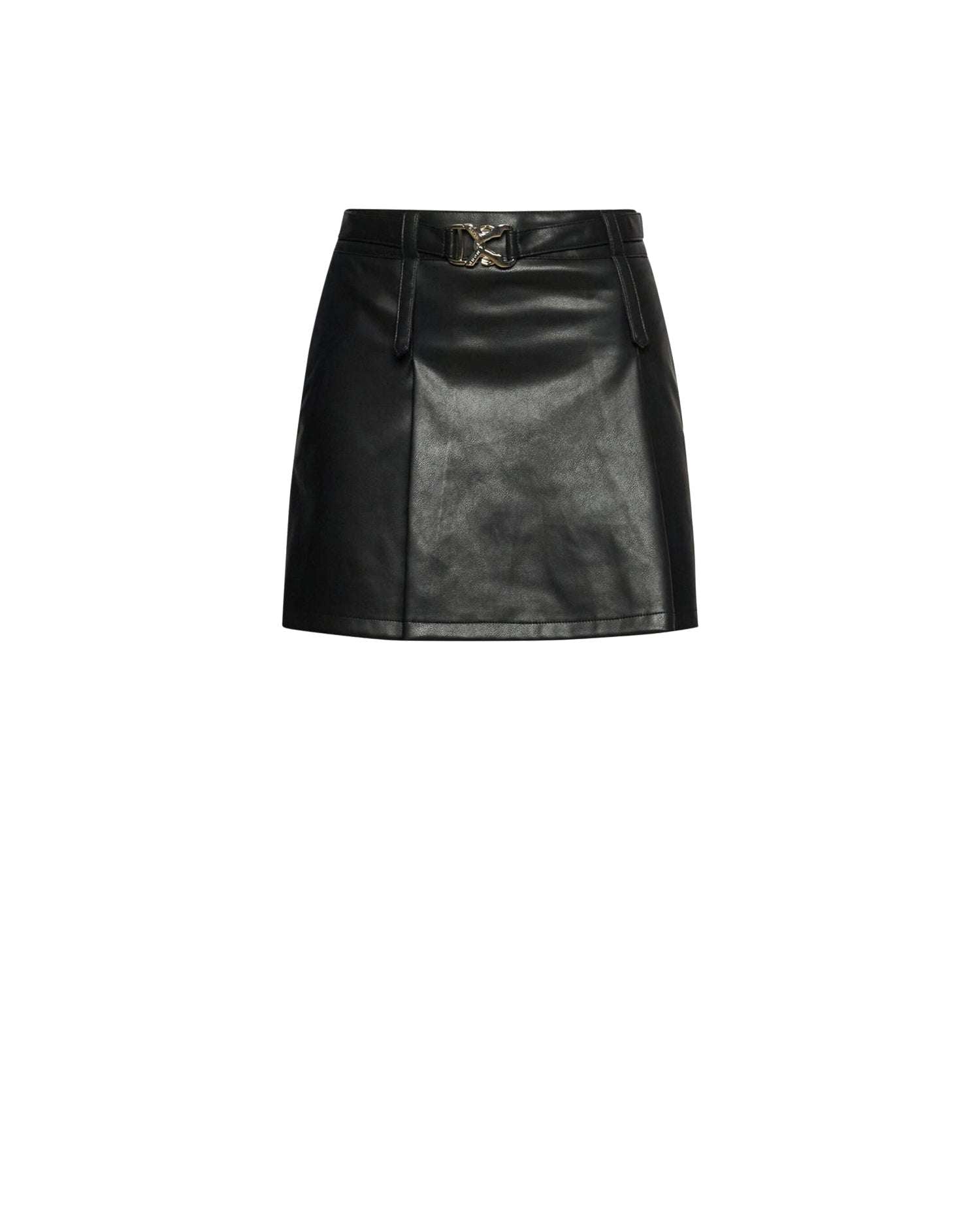 Mini skirt with logo belt and essential cut. Skirt