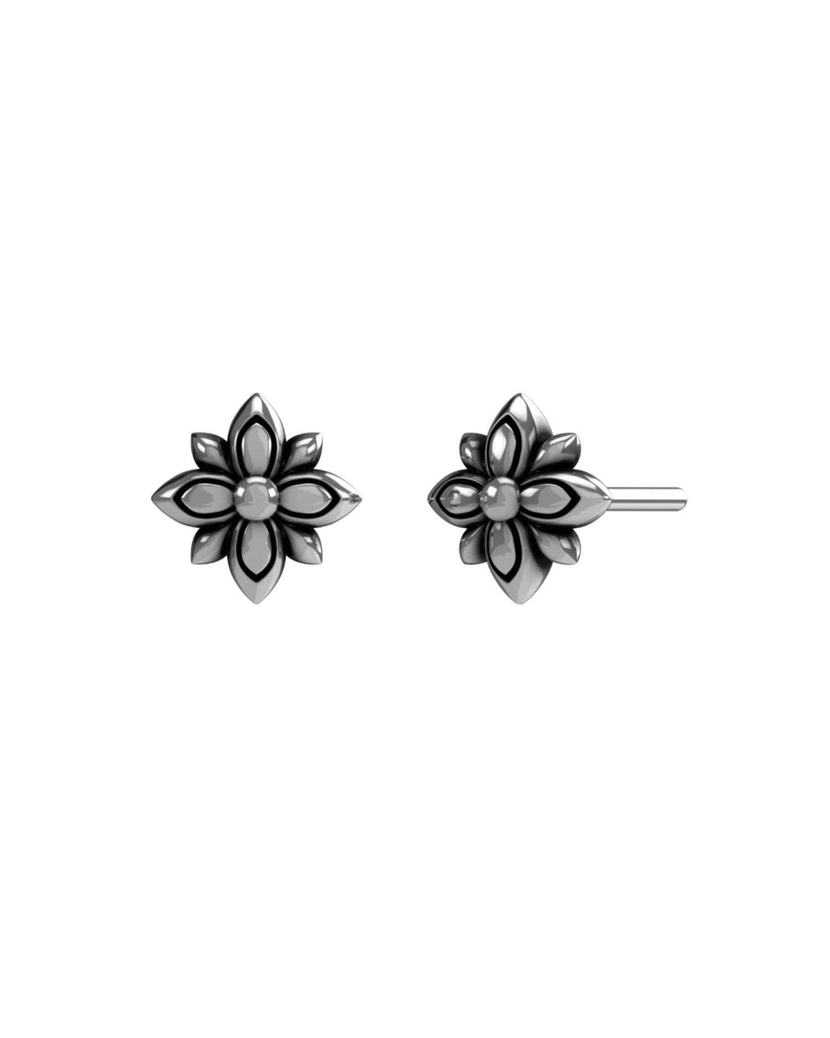 Floral motif earrings