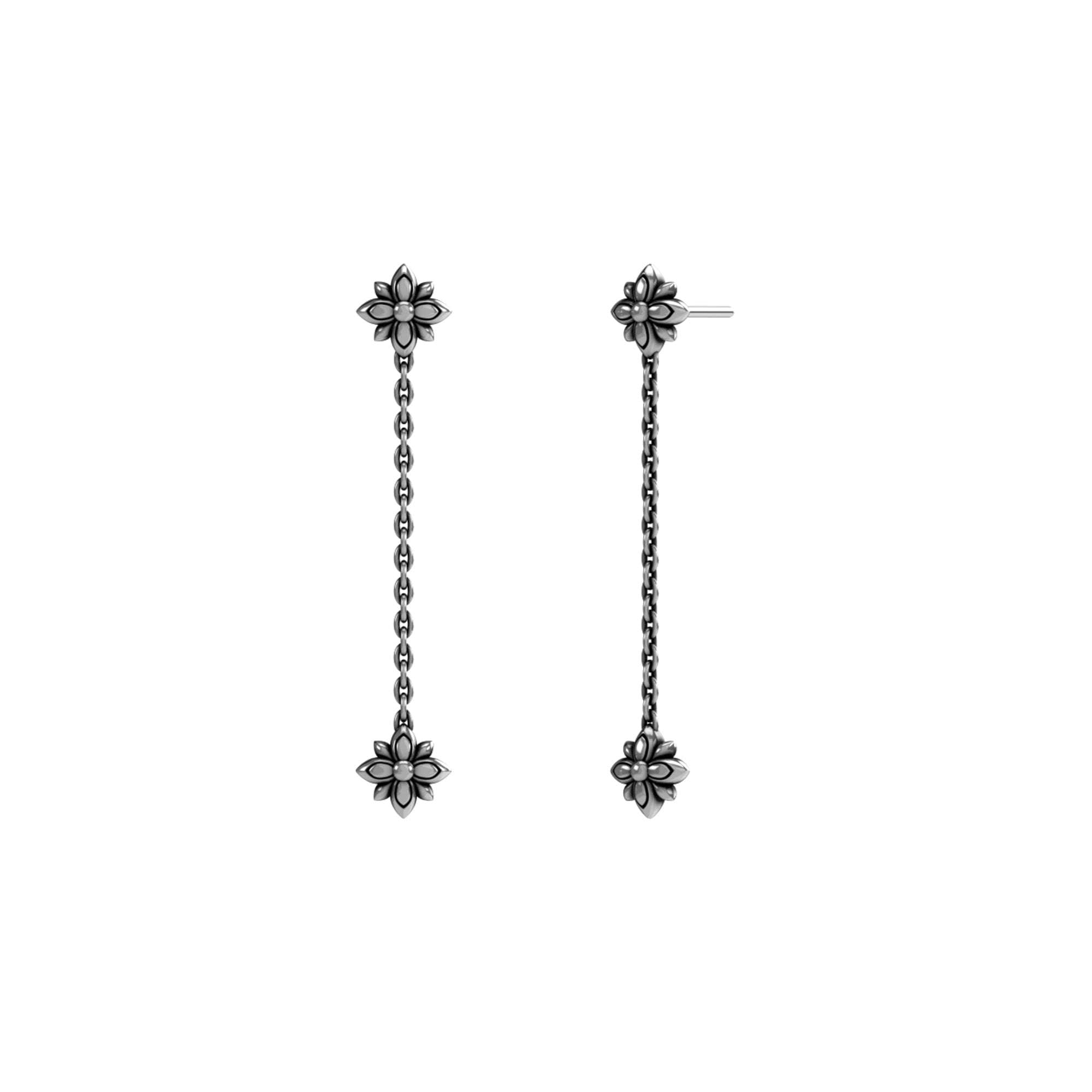 Orecchini pendenti fiore