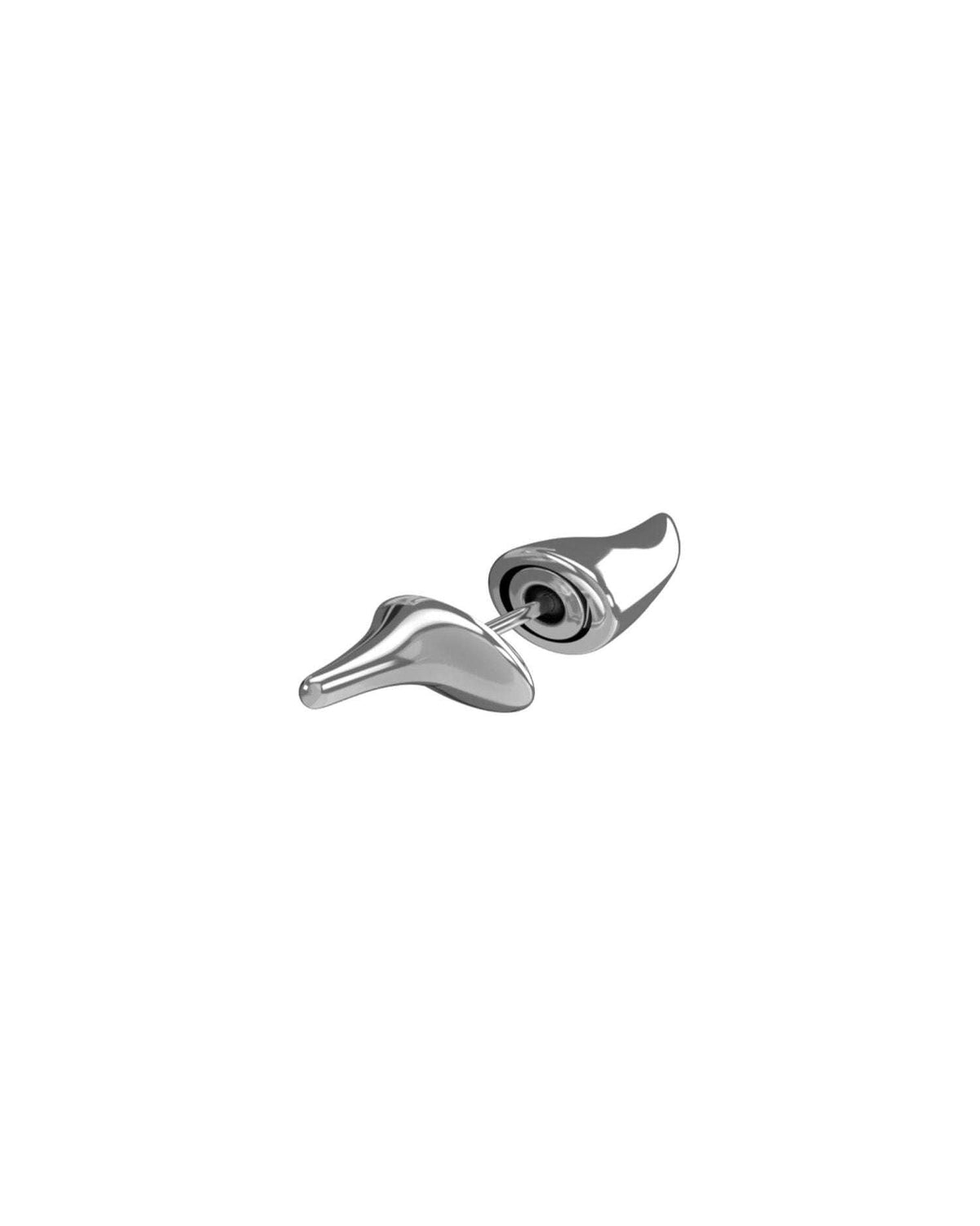 Single stylized drop earring - silver