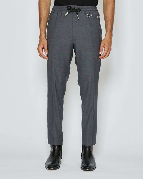 Drawstring trousers with side pockets
