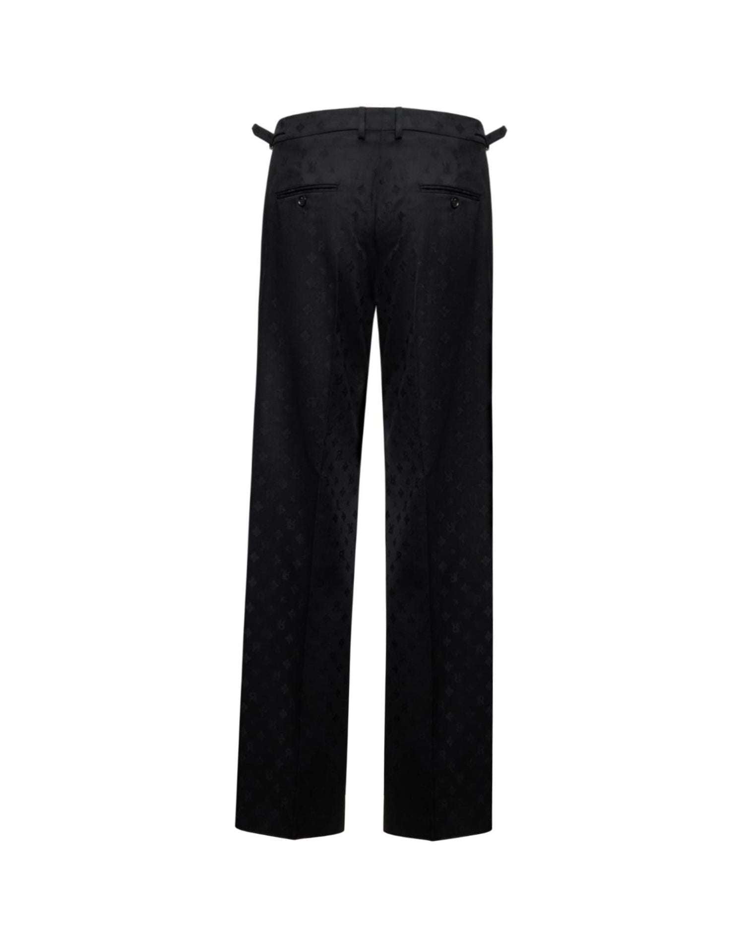 Pantaloni con motivo jacquard tono su tono e dettagli laterali Giacca