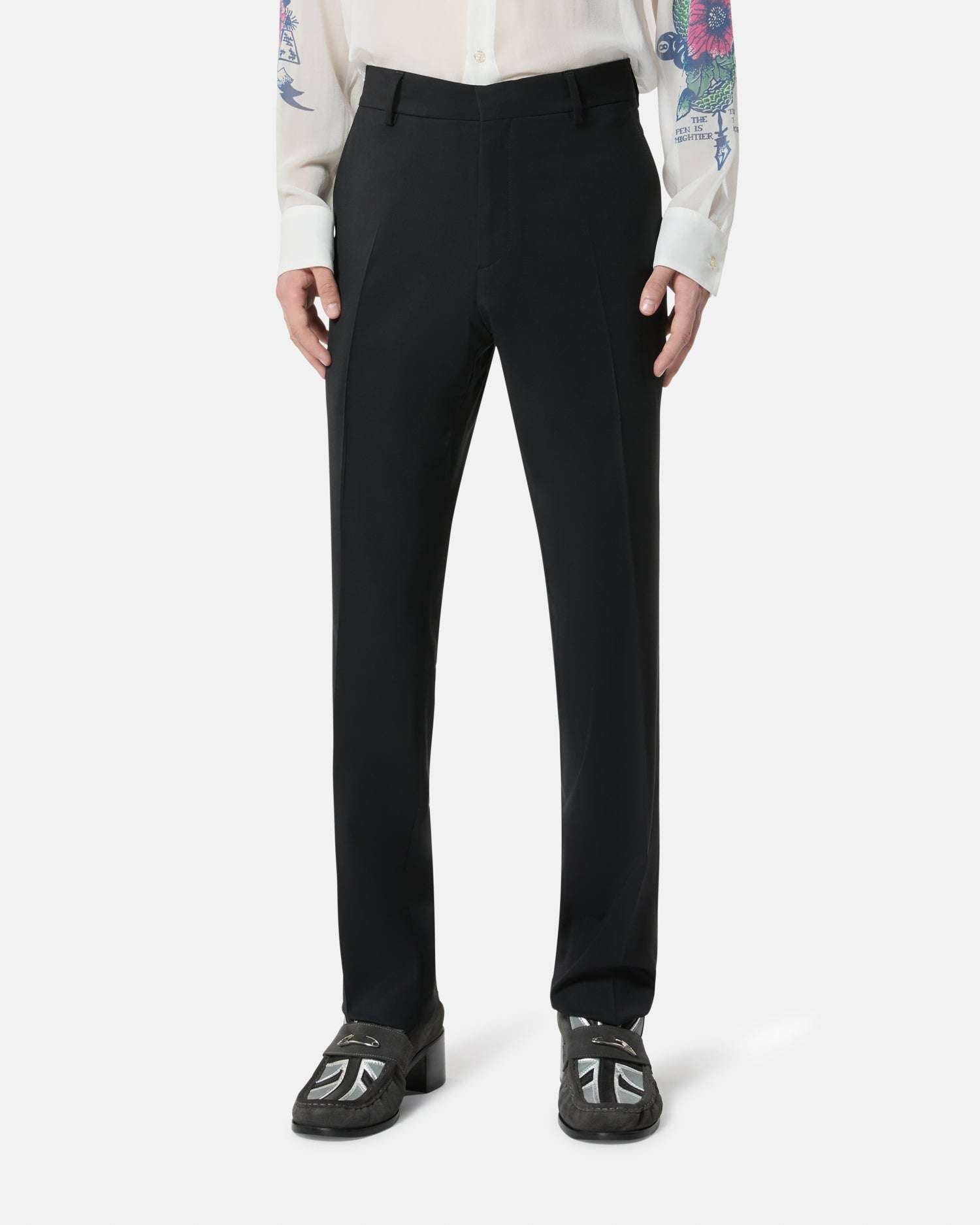 Black tailored trousers with classic cut Trousers