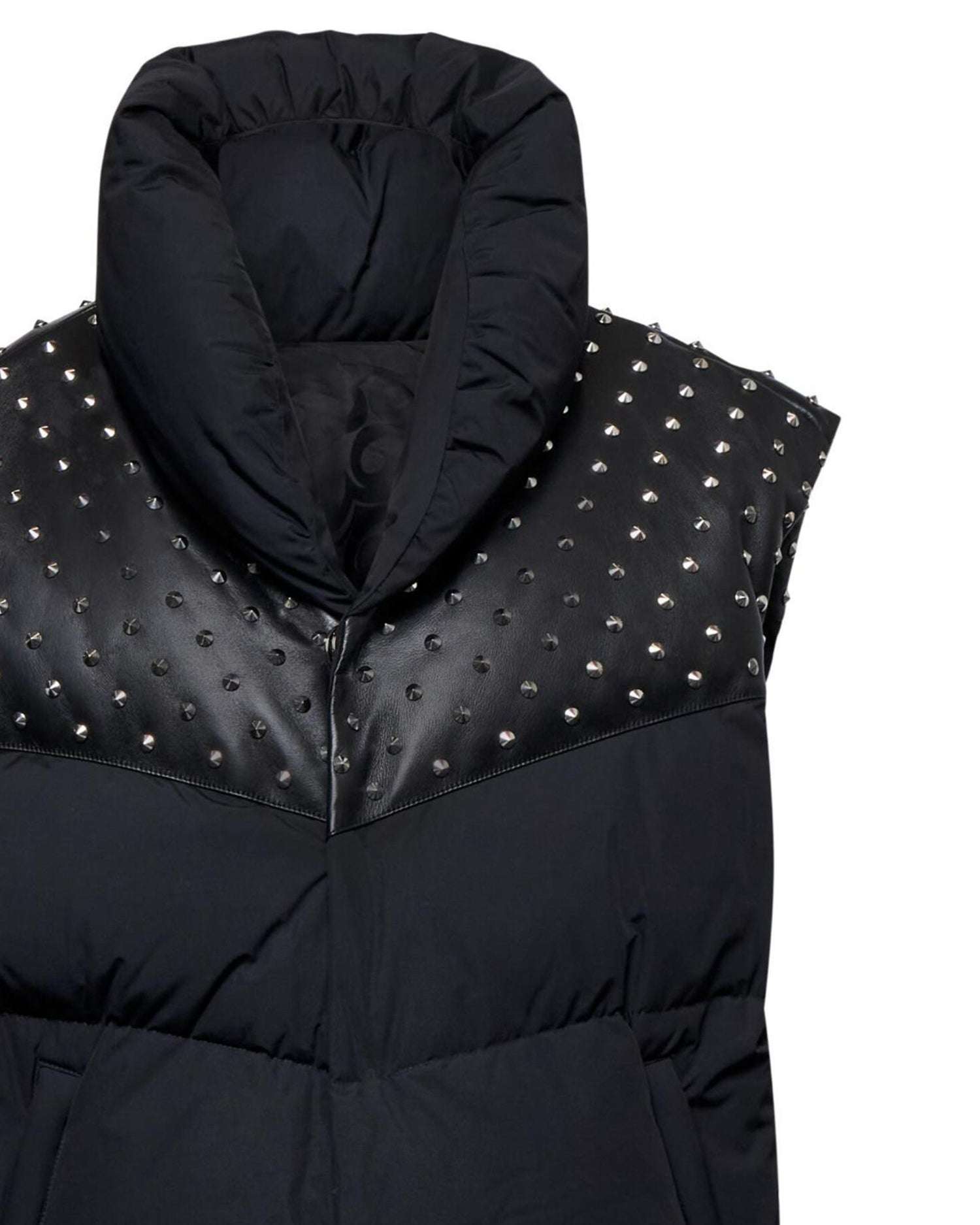 Piumino smanicato dal design lineare Capispalla