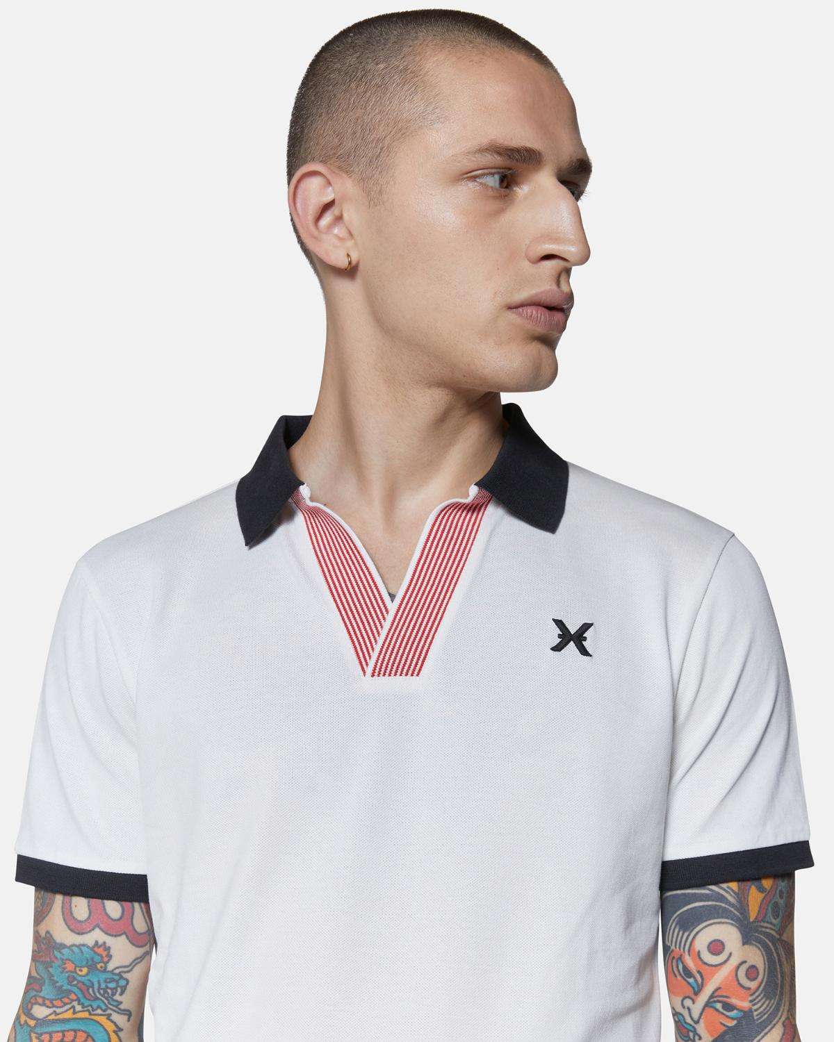 Polo uomo con colletto a contrasto T-shirt