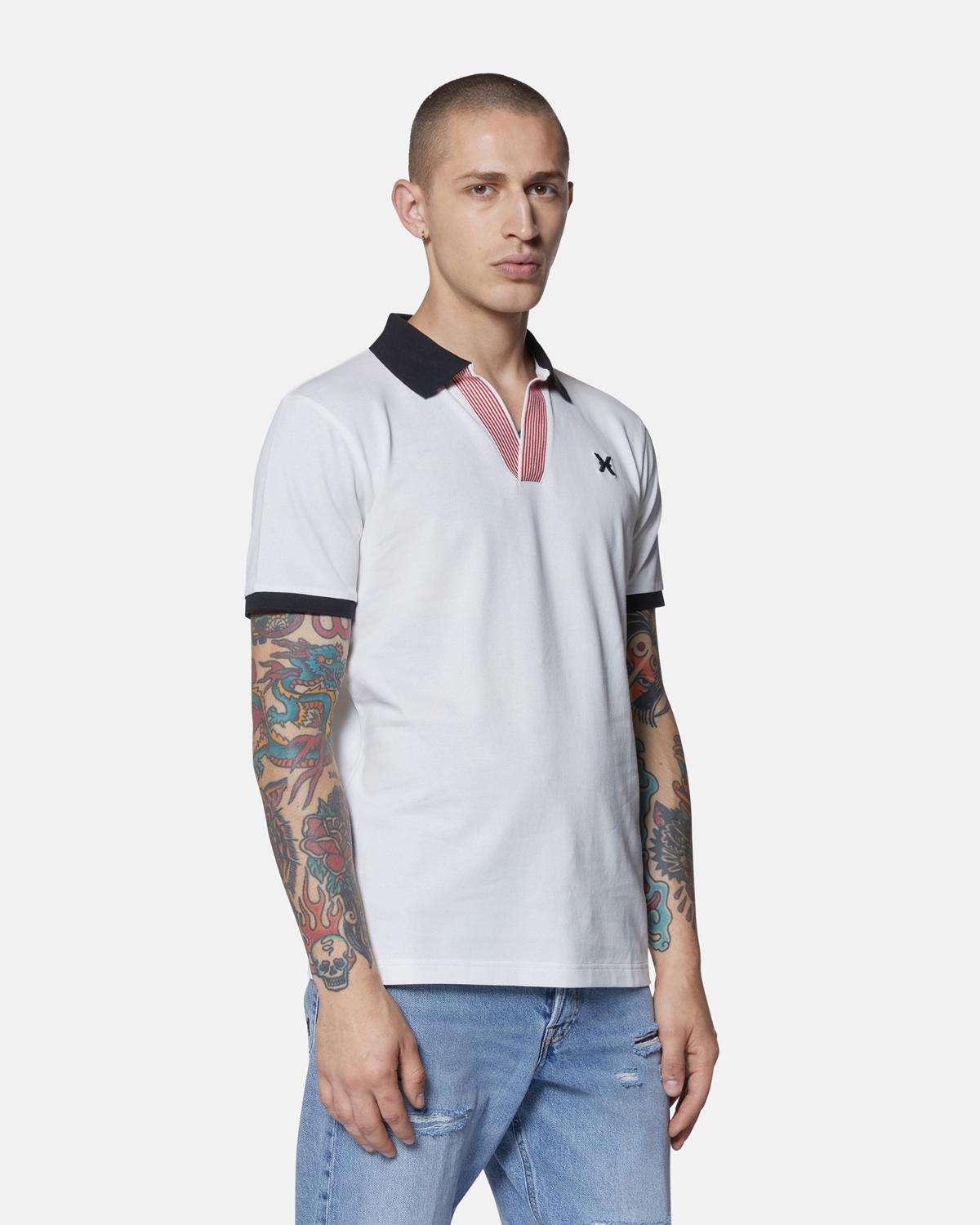 Polo uomo con colletto a contrasto T-shirt