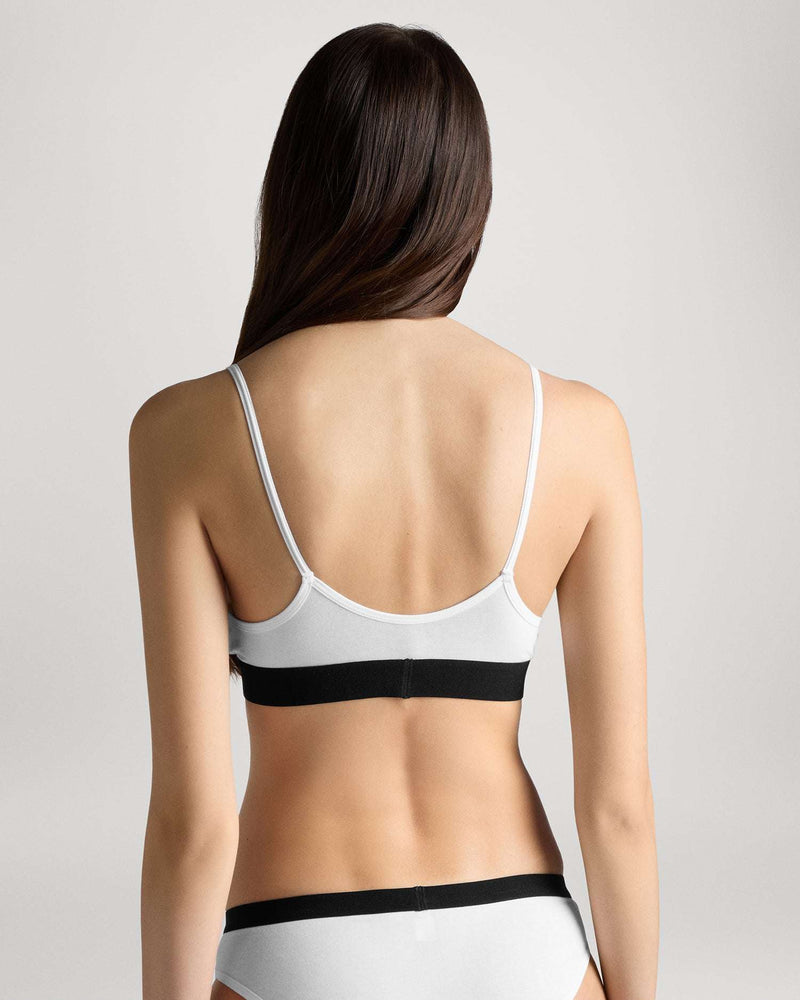 Triangle sports bra with thin straps