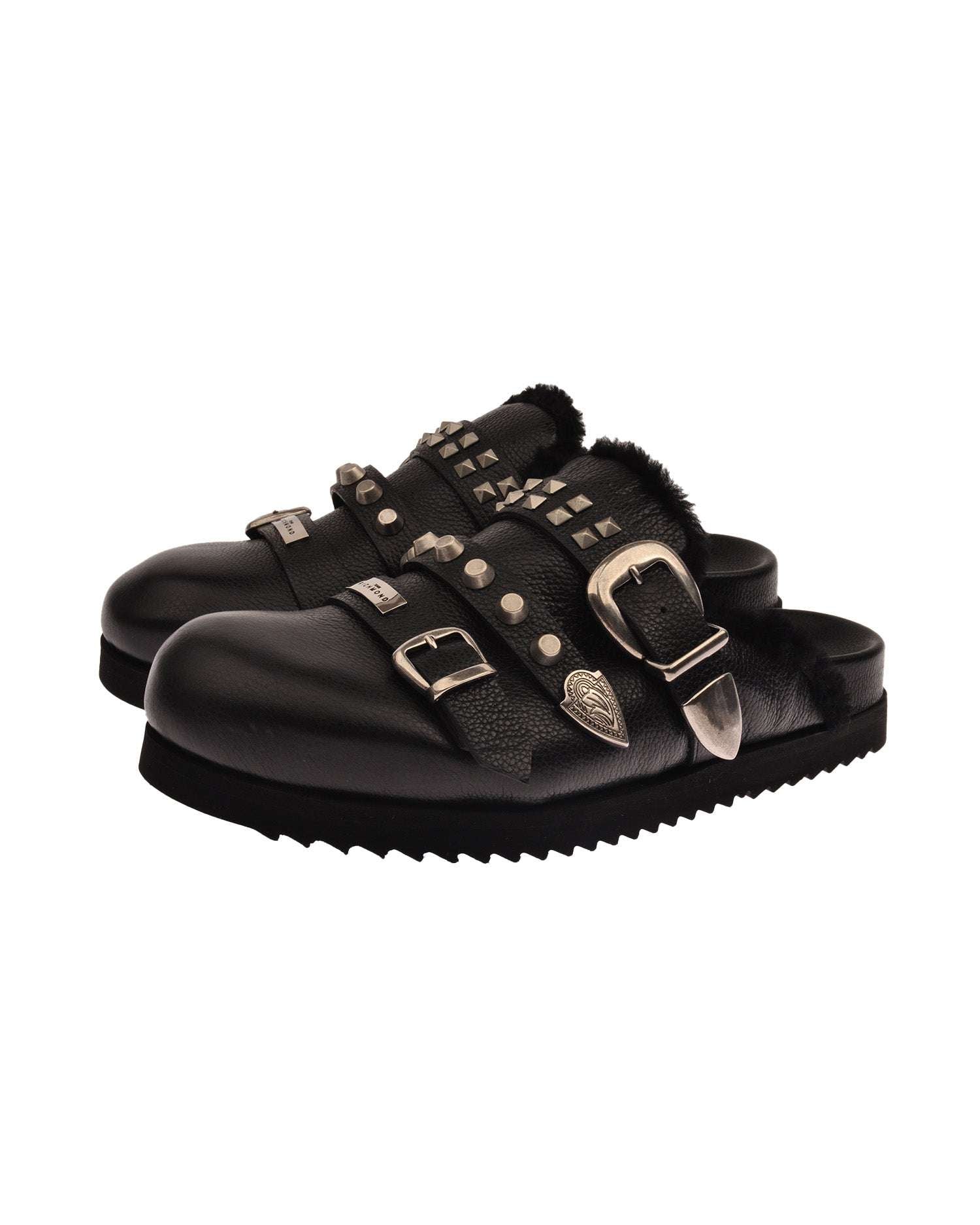 Scarpa sabot with straps and metal details