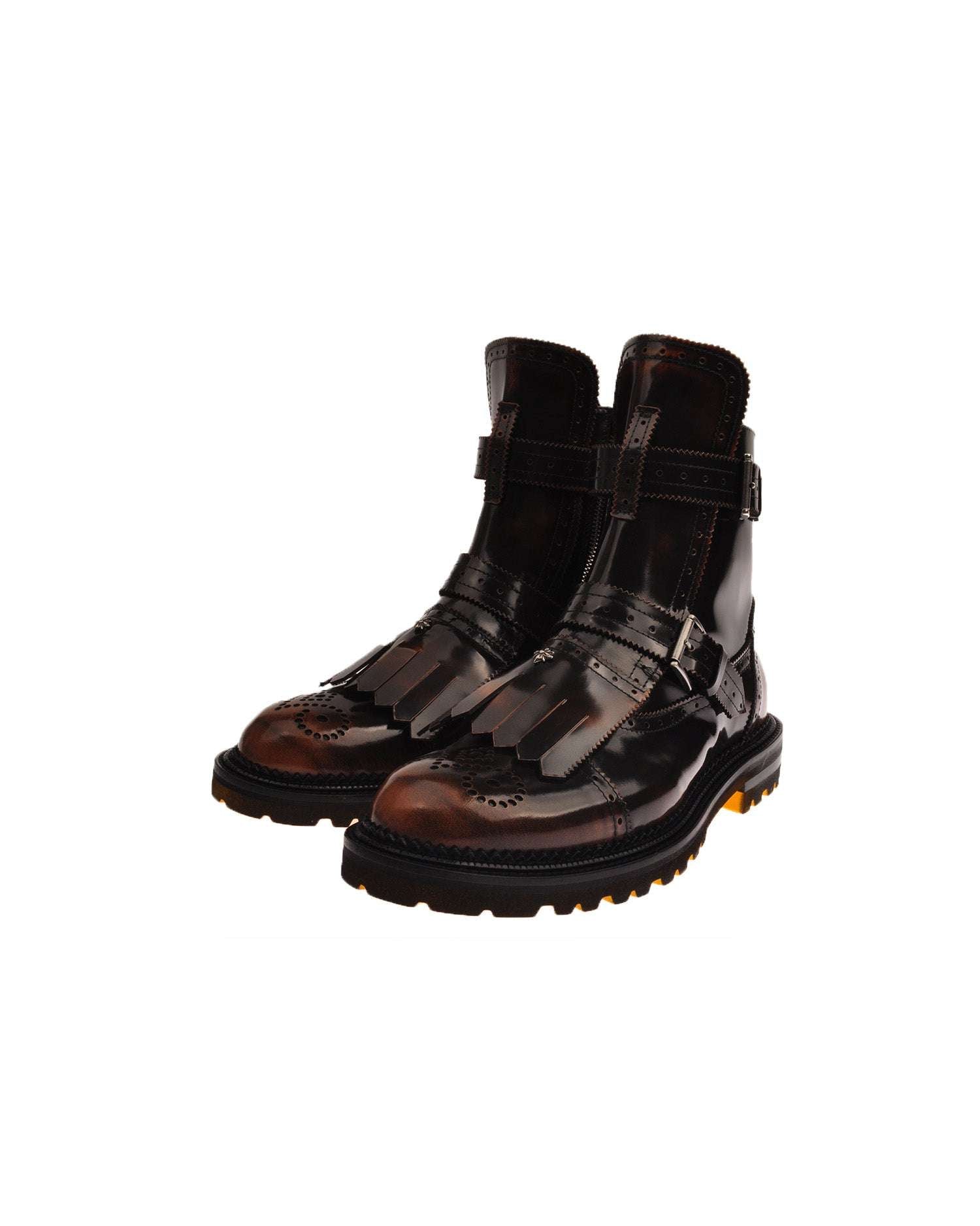 Stivaletto con fibbie e punta decorata Scarpa