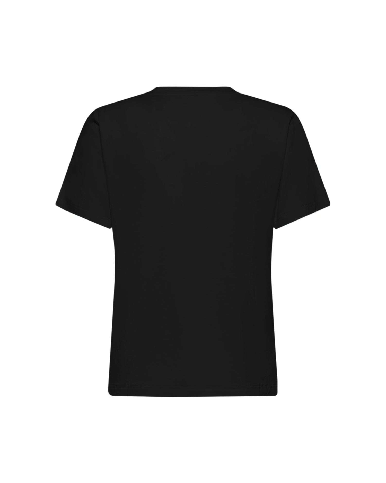 T-shirt con Logo Frontale Decorativo – Stile Casual Contemporaneo T-Shirt