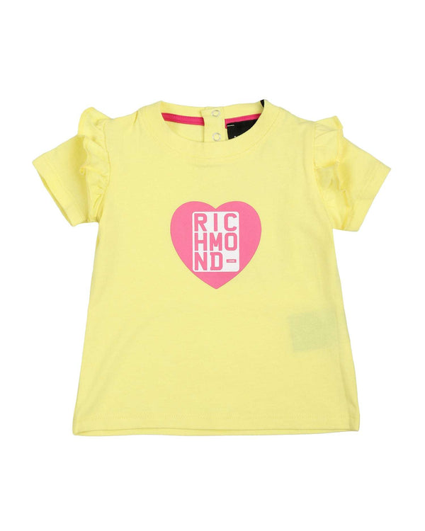 T-shirt with heart-printed logo
