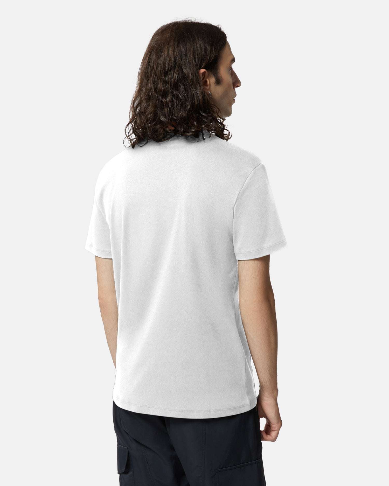 T-shirt nera con logo ricamato T-shirt