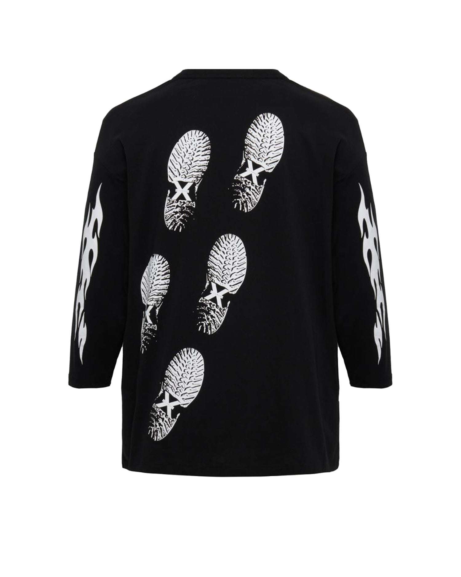 T-shirt nera oversize con stampa auto e fiamme Richmond X T-Shirt