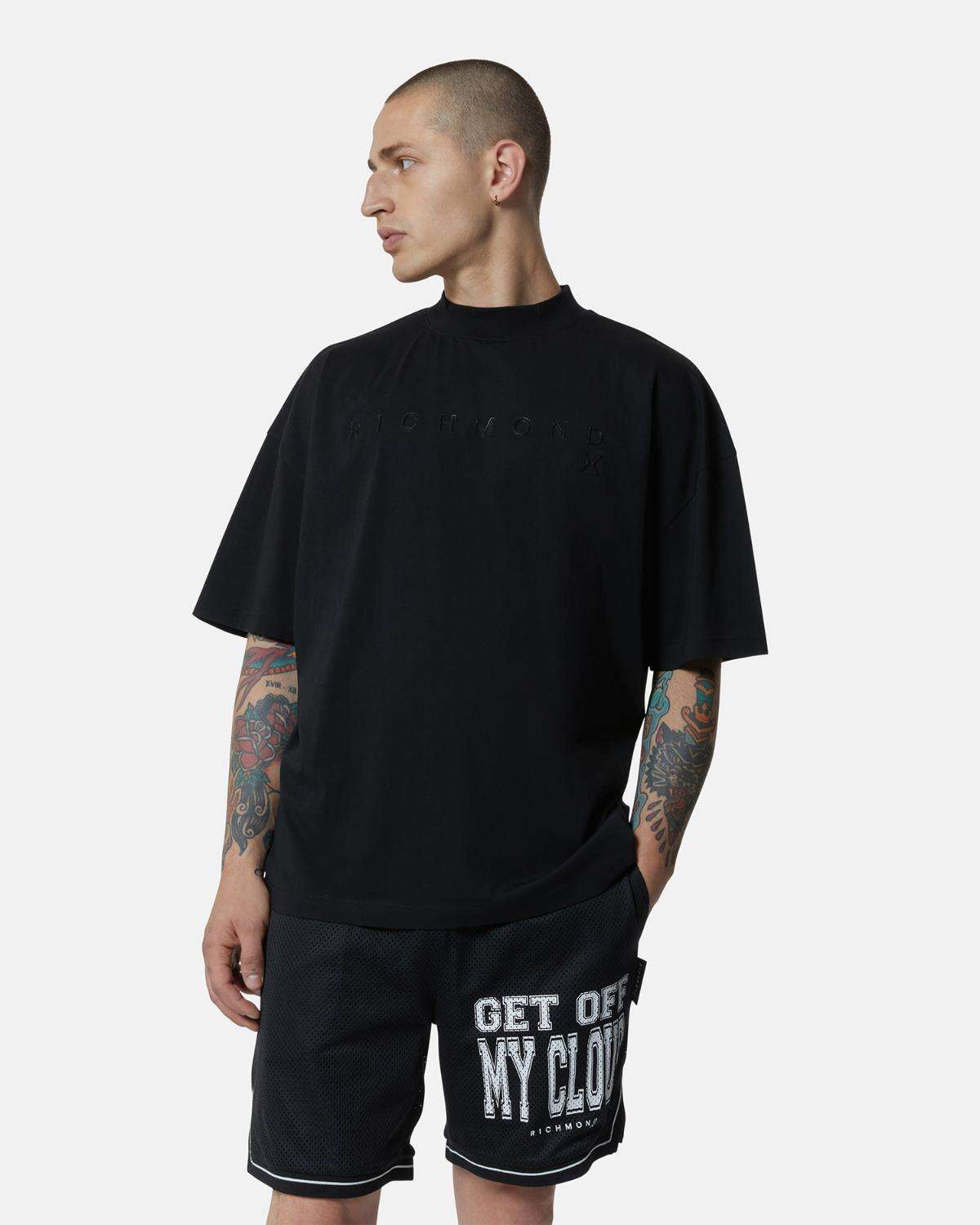 T-shirt oversize con logo ricamato T-shirt