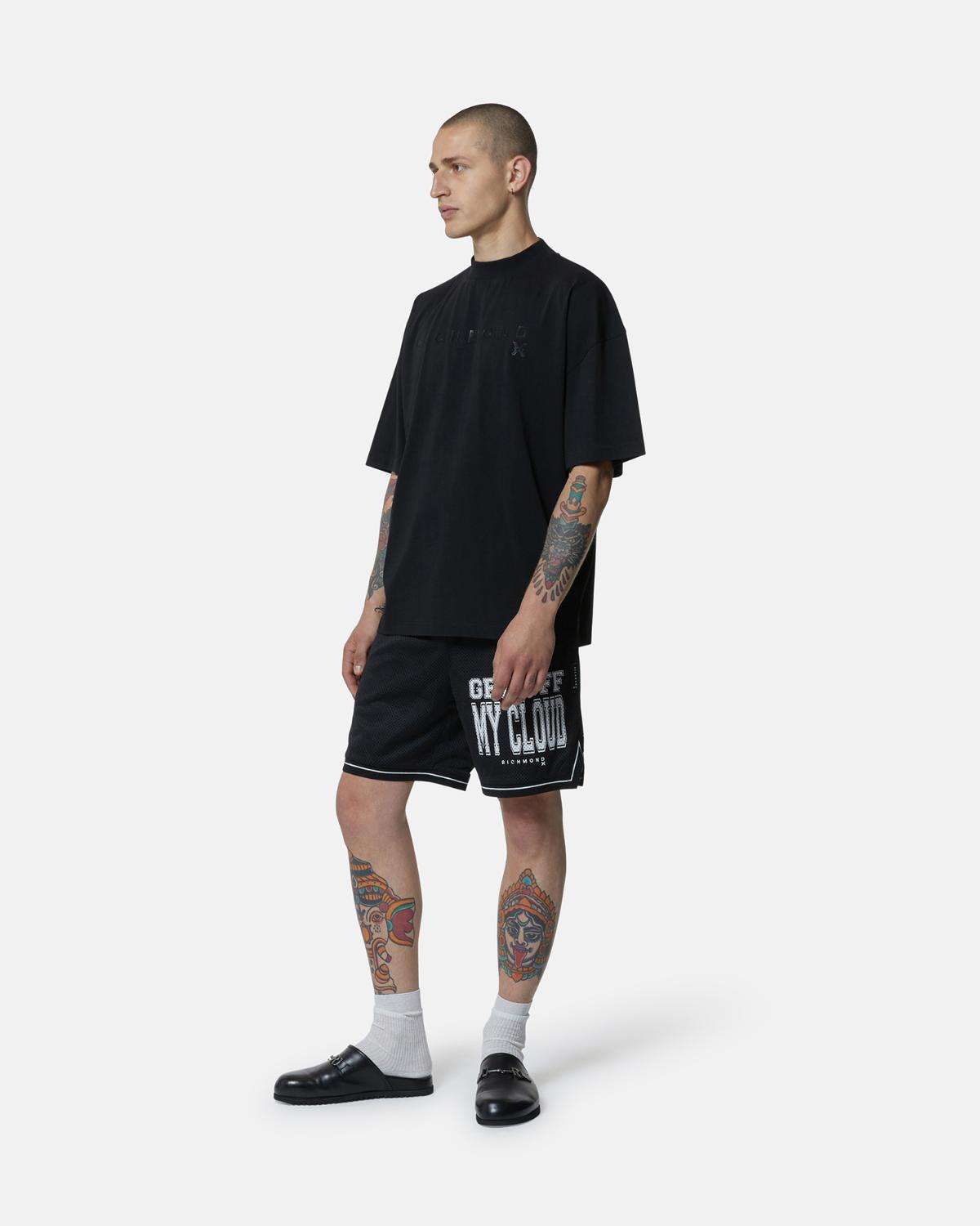 T-shirt oversize con logo ricamato T-shirt