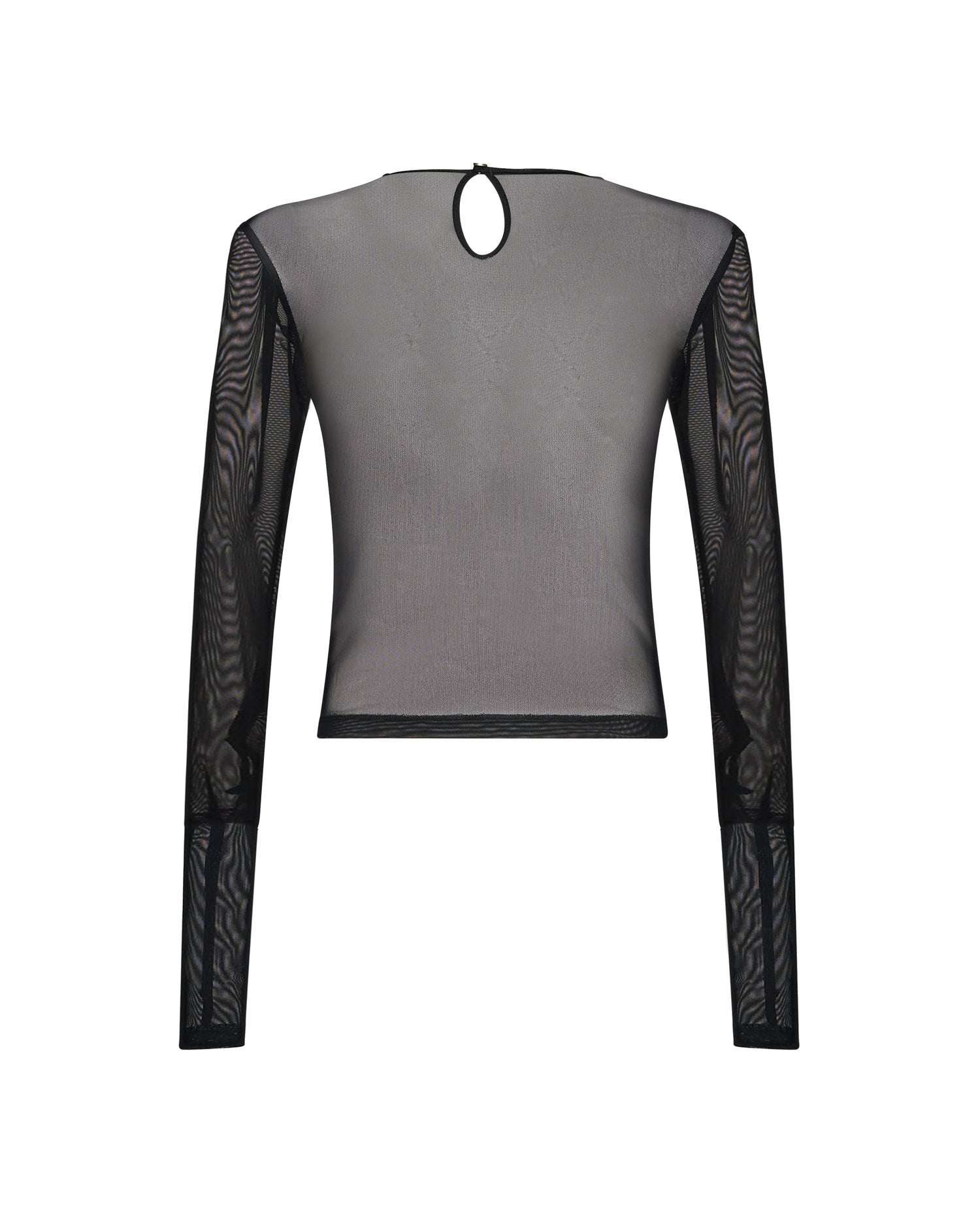 Top trasparente con dettagli gioiello ricamati T-Shirt