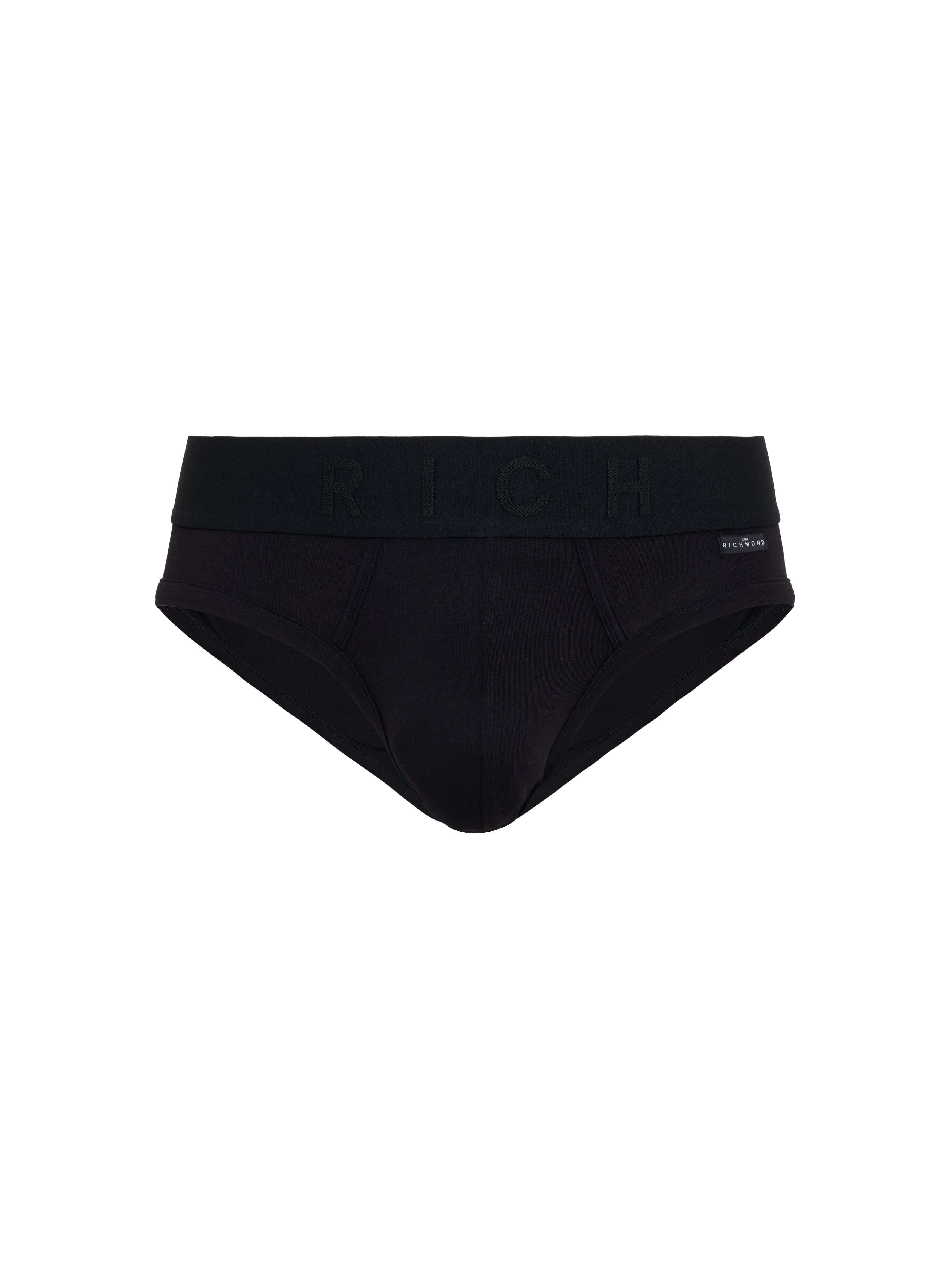 Tripack slip vita bassa con logo RICH tono su tono