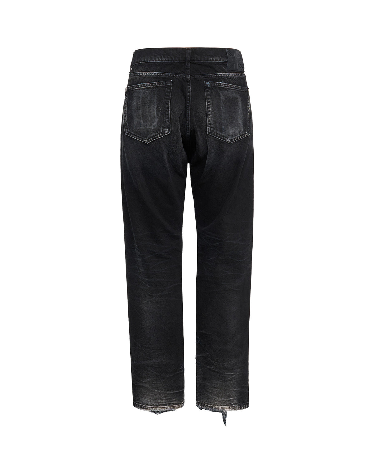 Jeans Straight con Effetto Used