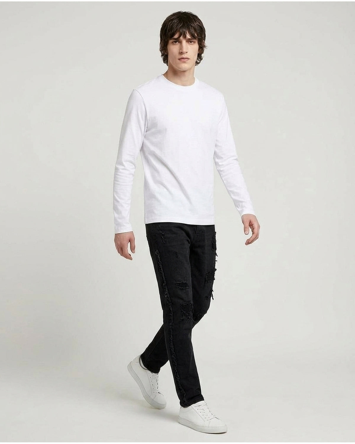 T-Shirt a Maniche Lunghe con Emblema JR