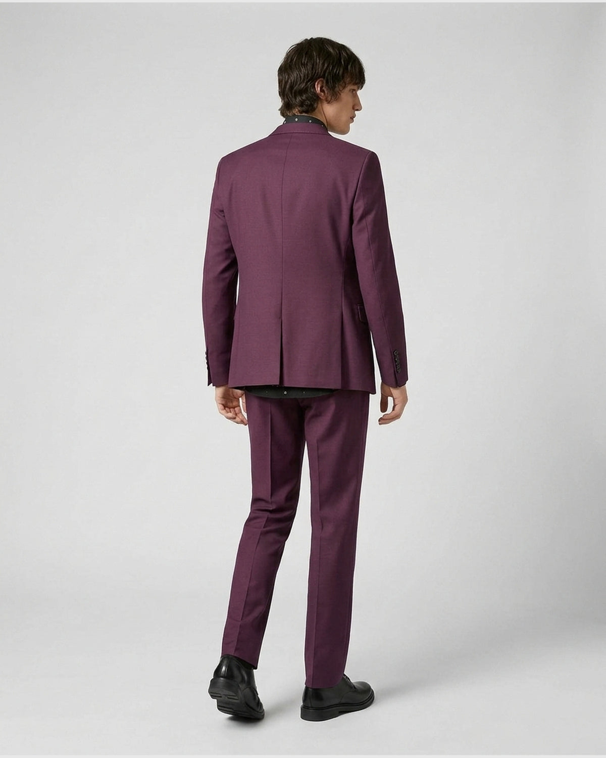 Blazer Sartoriale Monopetto con Impunture a Contrasto