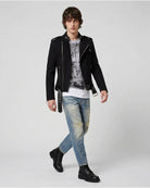 Giacca Biker con Cintura e Dettagli Iconici