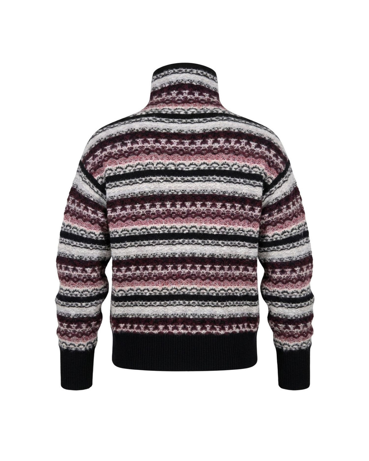 Cardigan in Maglia Jacquard con Zip