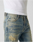 Jeans Denim Distressed Effetto Vintage