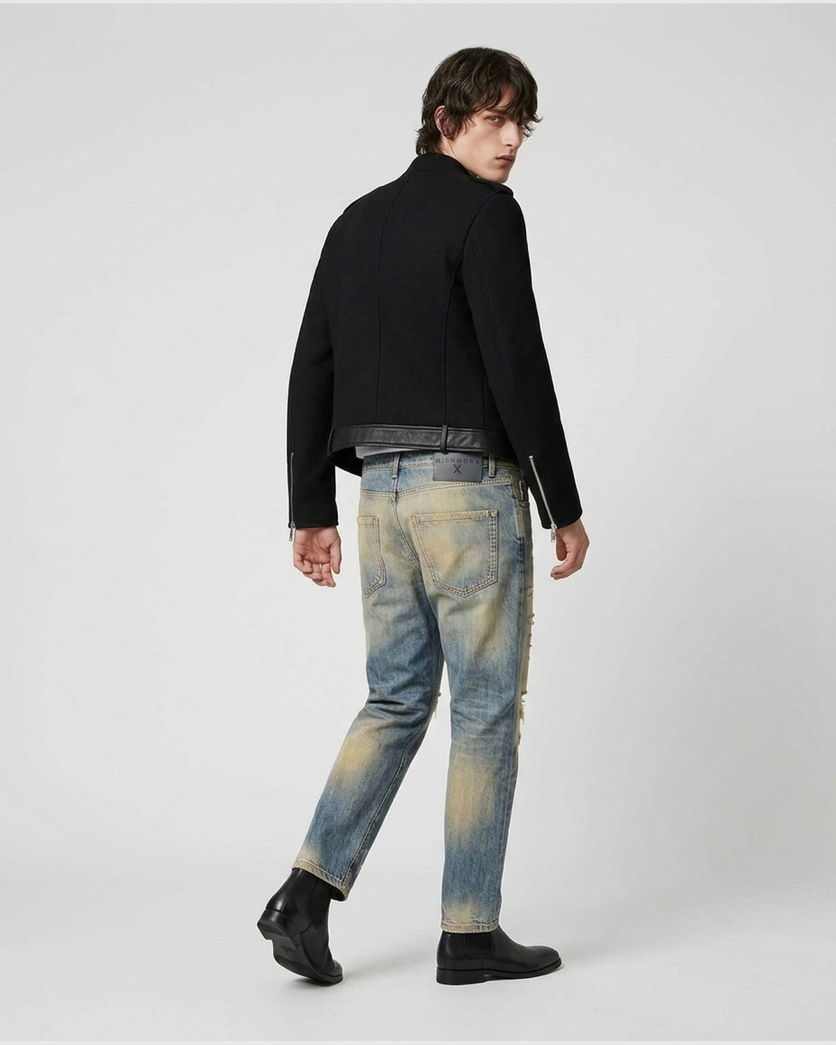 Jeans Denim Distressed Effetto Vintage