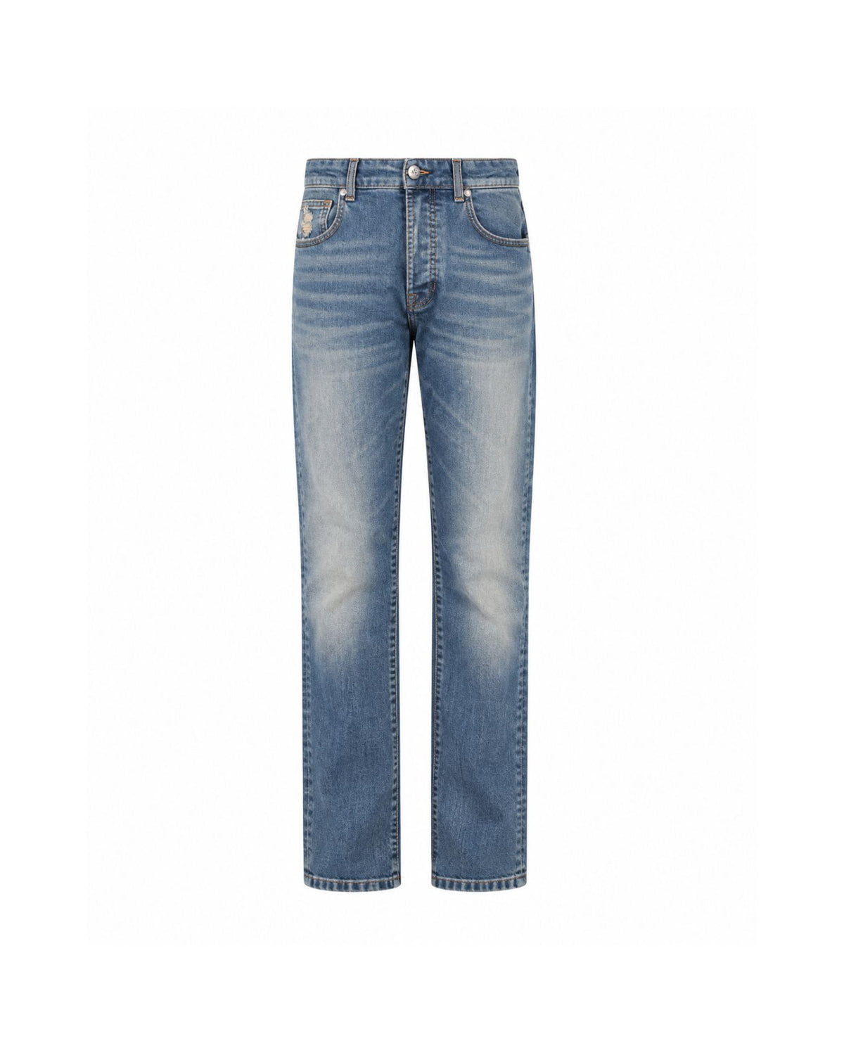 Jeans Regular Fit con Lavaggio Vintage