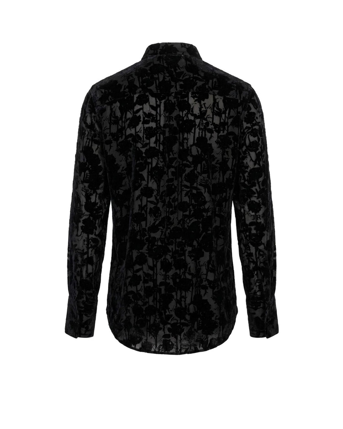 Camicia in Dévoré Floreale con Lavallière