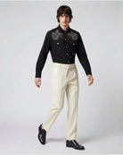 Pantaloni Sartoriali con Cintura e Piega Stirata