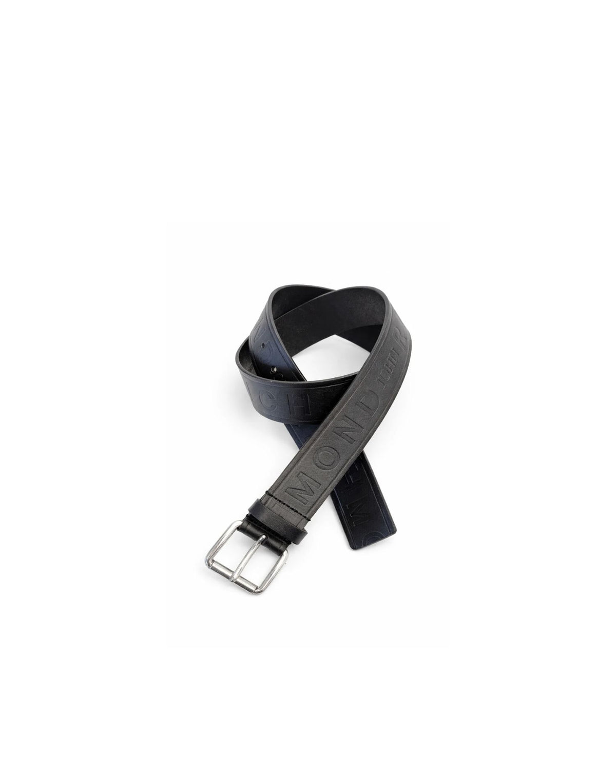 Cintura in Pelle con Logo in Rilievo