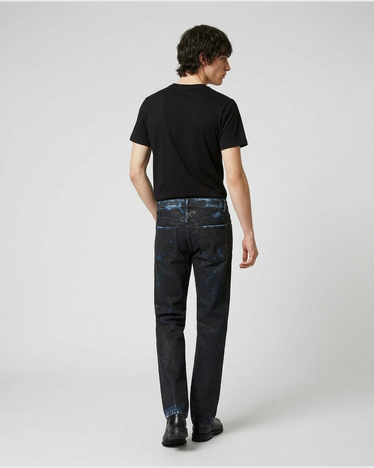 T-shirt a Maniche Corte con Logo Strass