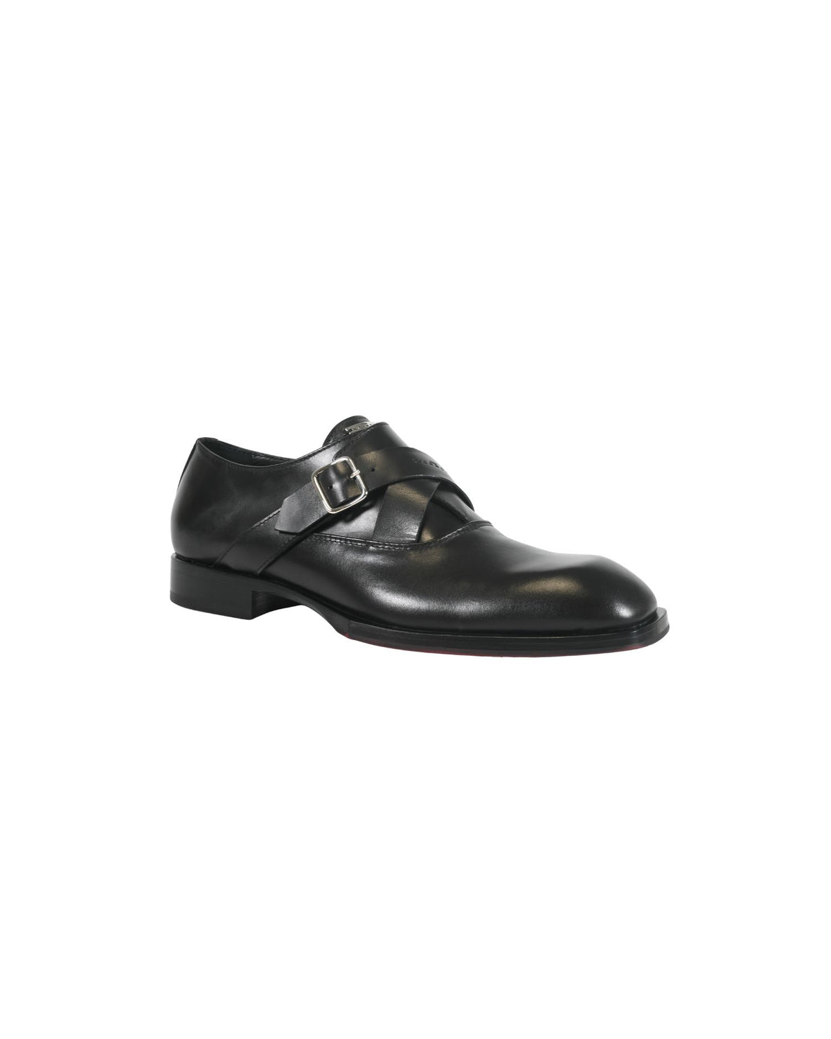 Scarpe Monk Strap in Pelle con Cinturini Incrociati