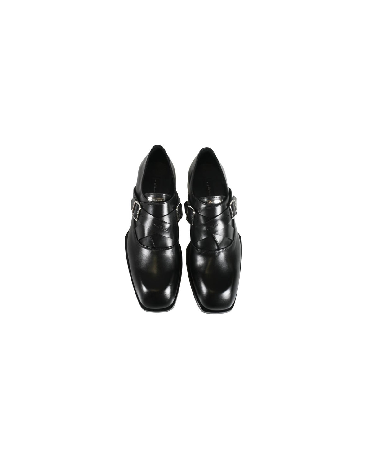 Scarpe Monk Strap in Pelle con Cinturini Incrociati