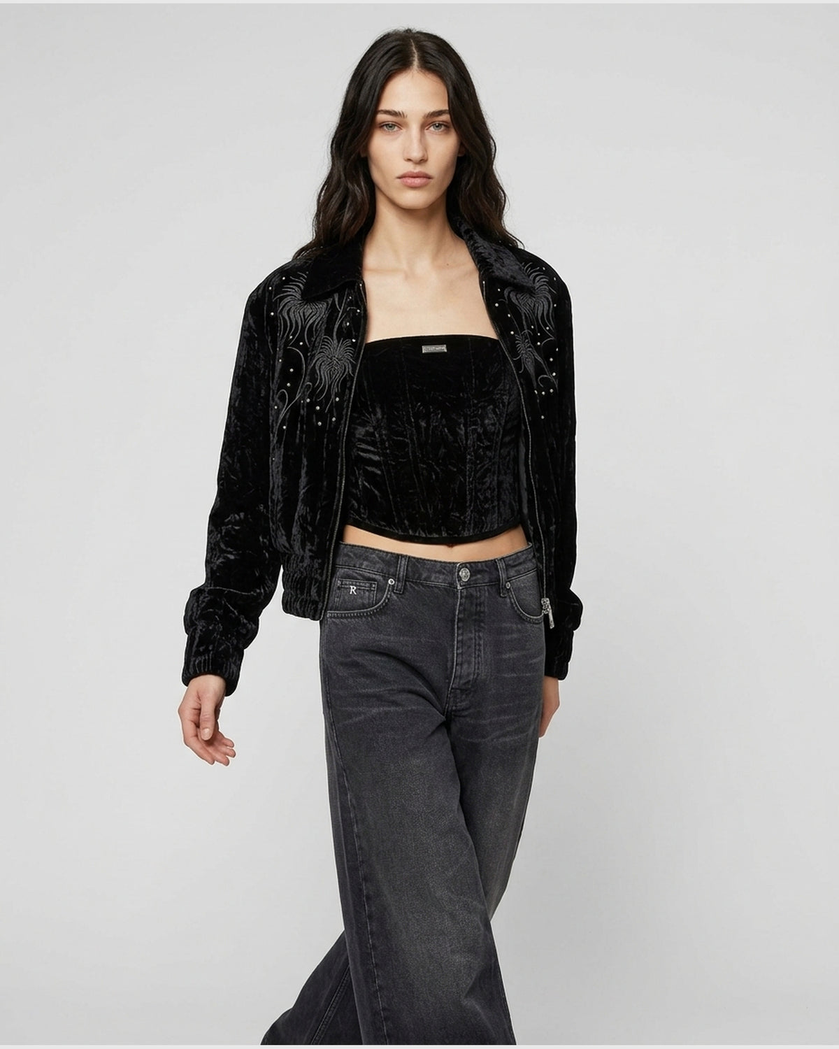 Top Bustier Strutturato effetto Velluto