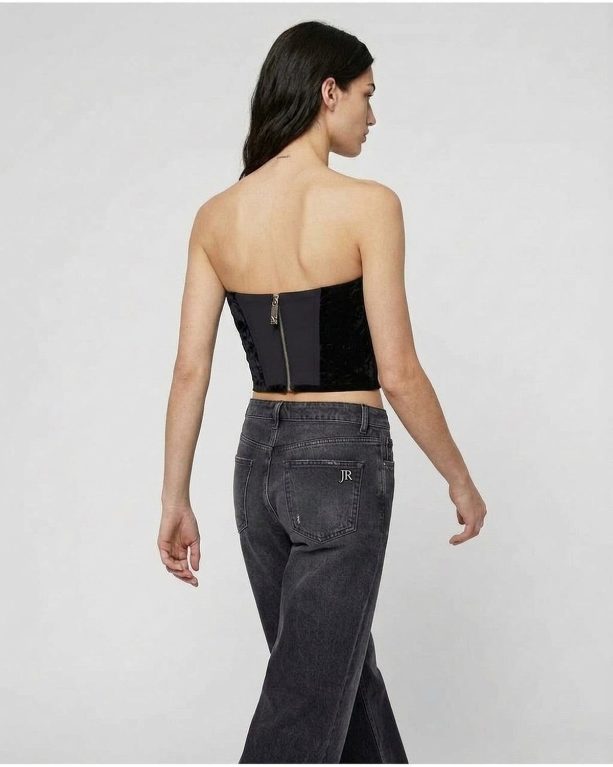 Top Bustier Strutturato effetto Velluto