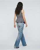 Jeans con Taglio Strutturato al Ginocchio